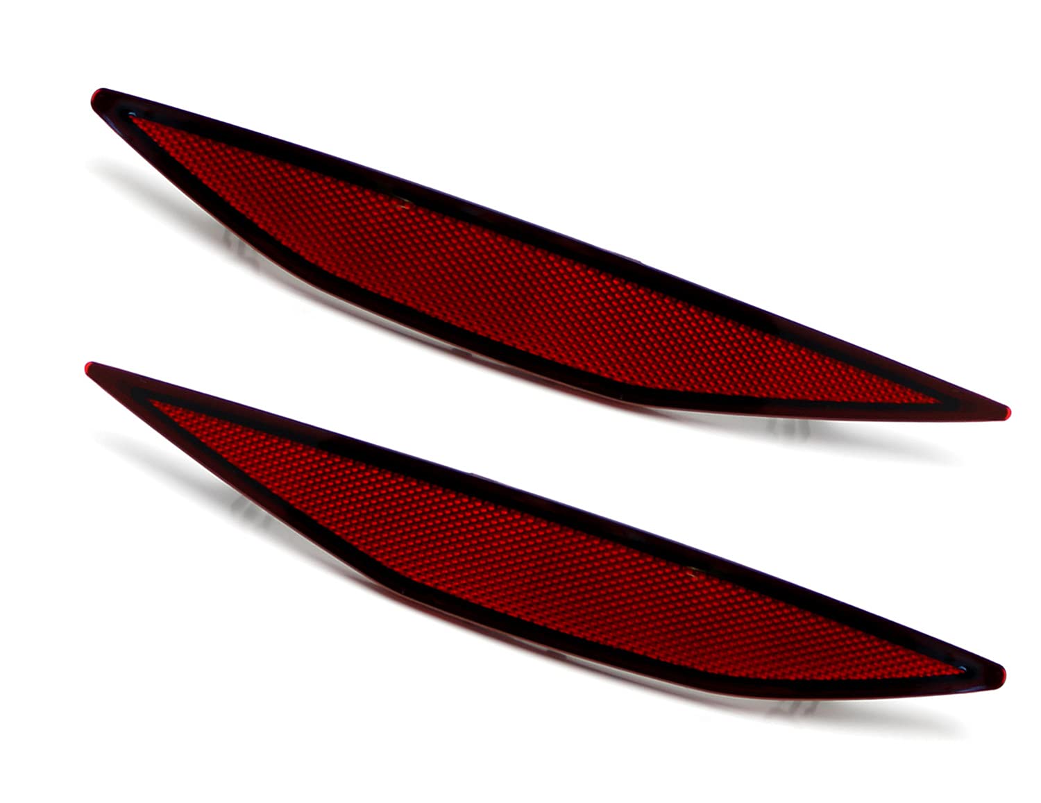 Ijdmtoy Dark Red Lens Rear Bumper Reflector Lenses Compatible With Volkswagen 2015-2019 Mk7 Gti, E-Golf, Golf-R, Oe-Spec Lh Rh Assembly