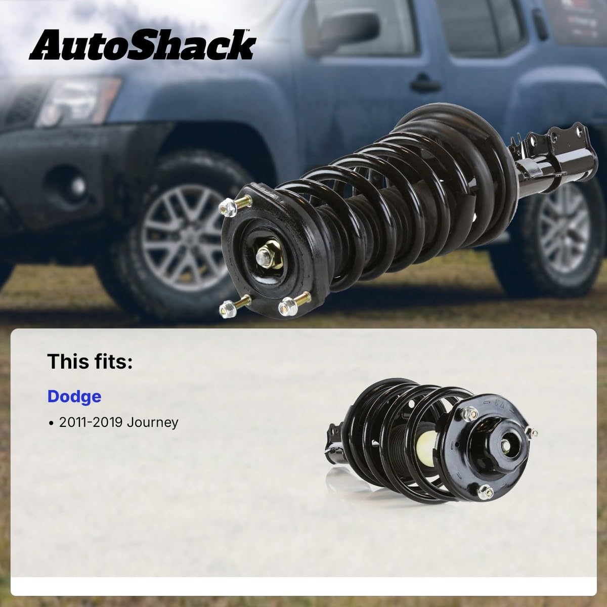 Autoshack Rear Complete Struts Coil Springs Assembly Pair Of 2 Driver And Passenger Side Replacement For 2011 2012 2013 2014 2015 2016 2017 2018 2019 Dodge Journey 2.4L 3.6L V6 Awd Fwd Cst100806Pr