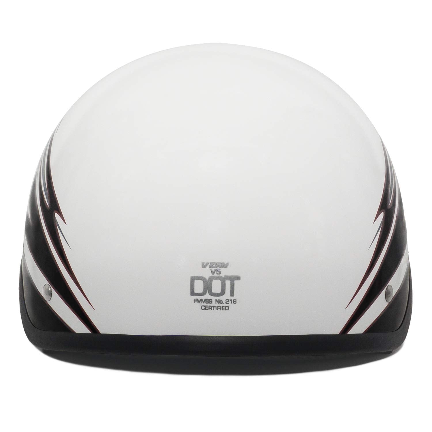 Vcan Cruiser Flat White Motorcycle Half Helmet (Blade, Medium)