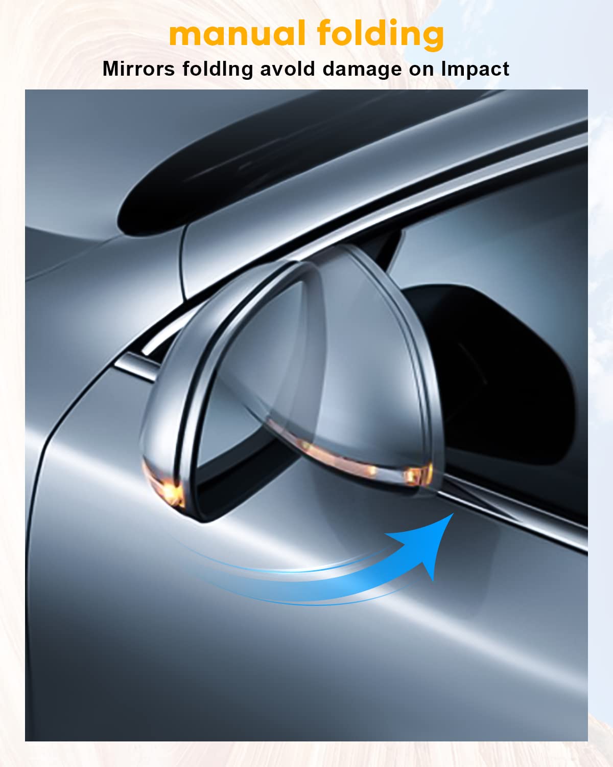 ITOPUP Side View Mirror Fit for 1994-1998 For Chevy Blazer S10 For GMC Jimmy S-15 For GMC S-15 Sonoma with Manual Fold Non-heate