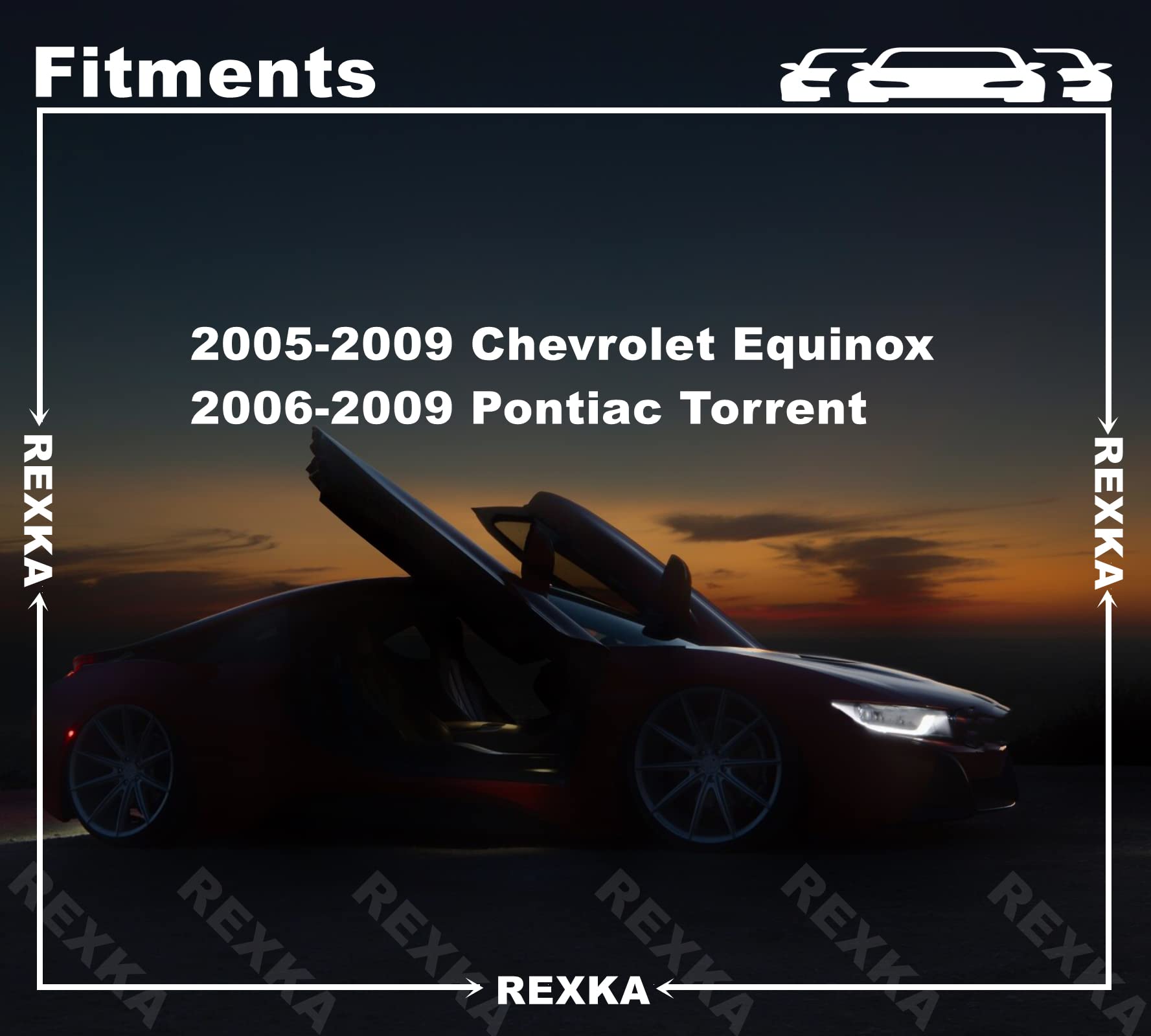 Rexka 20Pcs Rocker Panel Moulding Clips Yellow Nylon Compatible With Gm 5480852 Chevrolet Equinox Pontiac Torrent