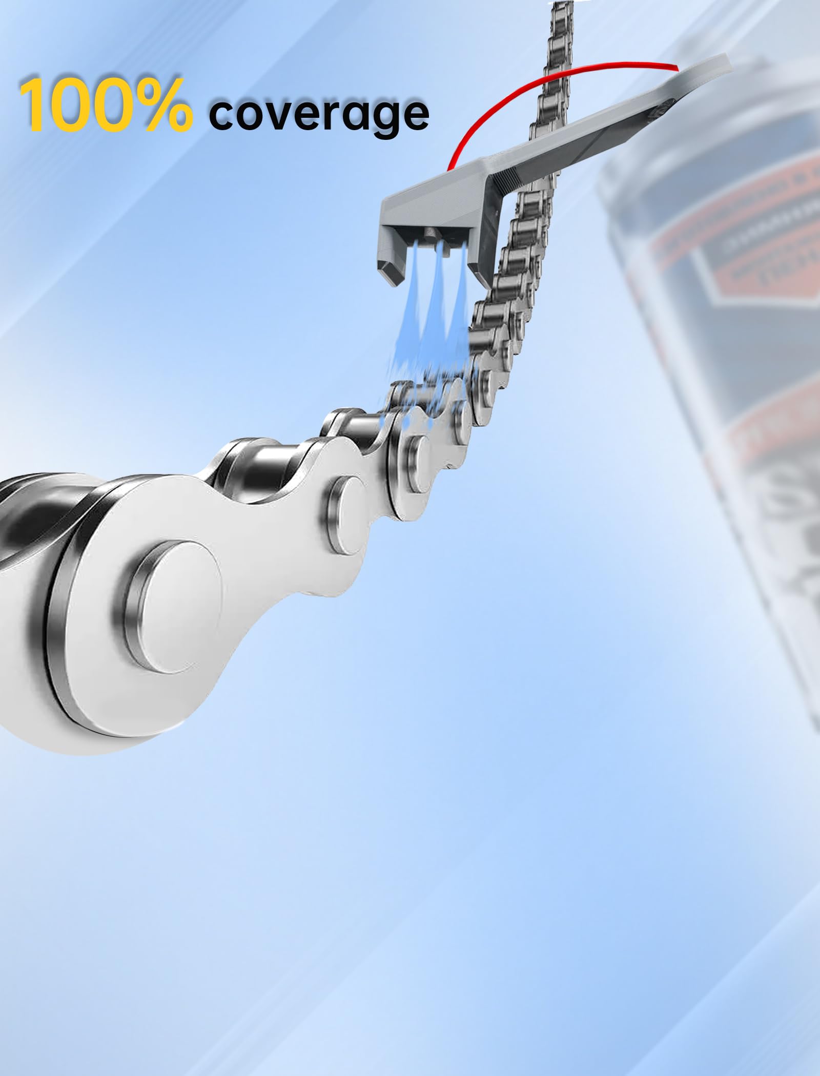 Motorcycle Chain Oiler, Upgraded (#520) Motorbike Chain Gear Oiler Cleaner Spray-On Auxiliary Motorcycle Chain Tool For Daily Care Compatible With Most Chain Lube Can