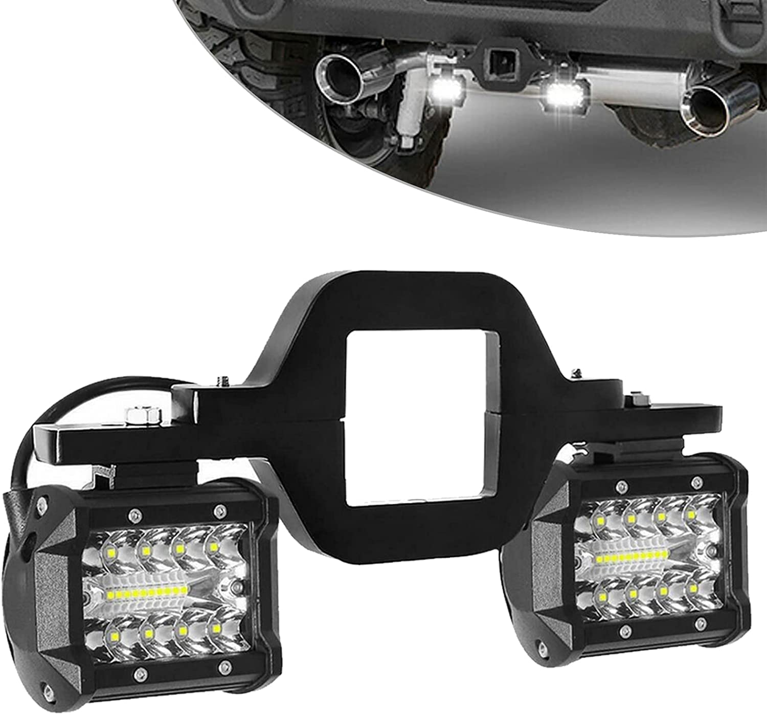Hitch Led Lights,Ebestauto 4 Inch Led Work Light Pods With 2.5 Inch Towing Hitch Mount Brackets For Truck Trailer Suv Pickup Fit
