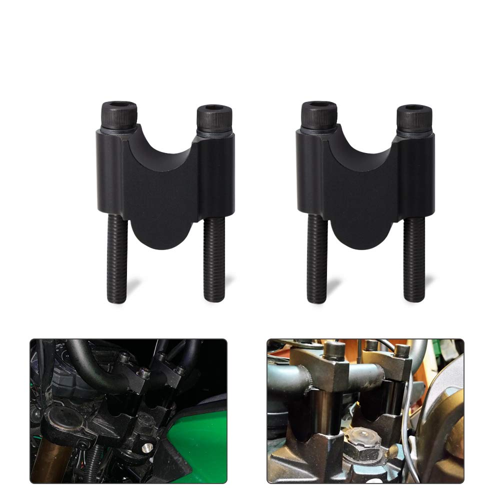 Ransoto 7/8'' Handlebar Risers Mount Clamp Handle Bar Riser 30Mm Height Compatible With Kawasaki Honda Suzuki Atv Dirt Bike Yama