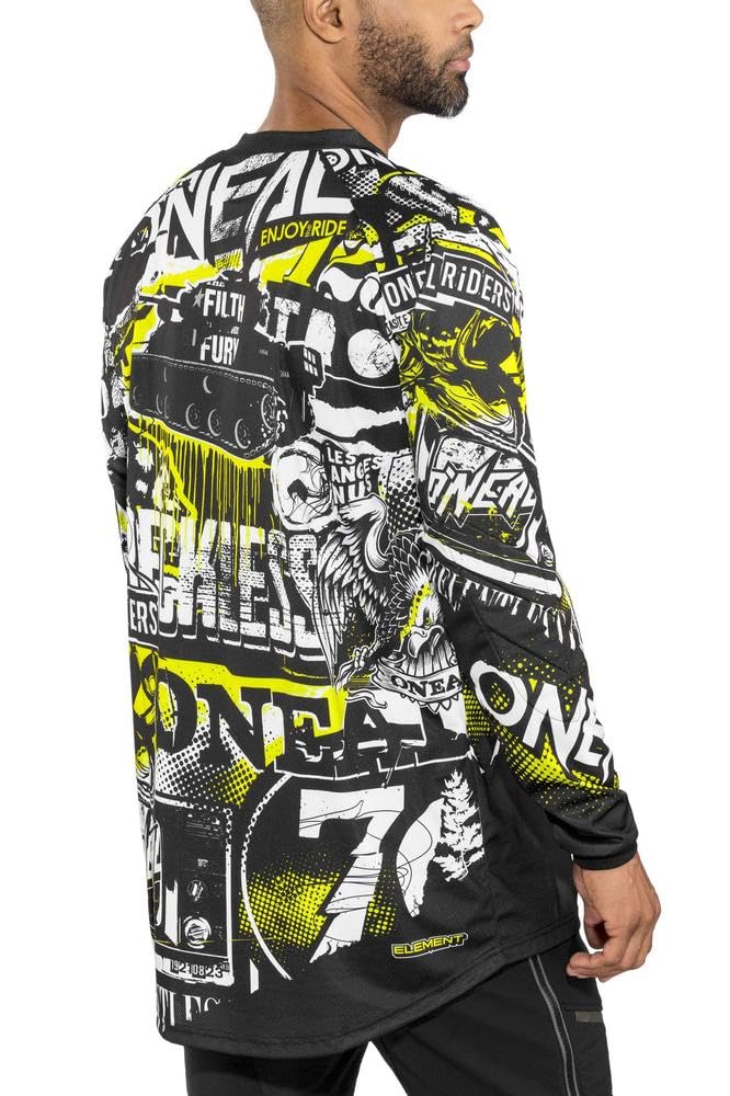 Oneal 2020 Element Attack Jersey - Black/Hi-Viz - Small