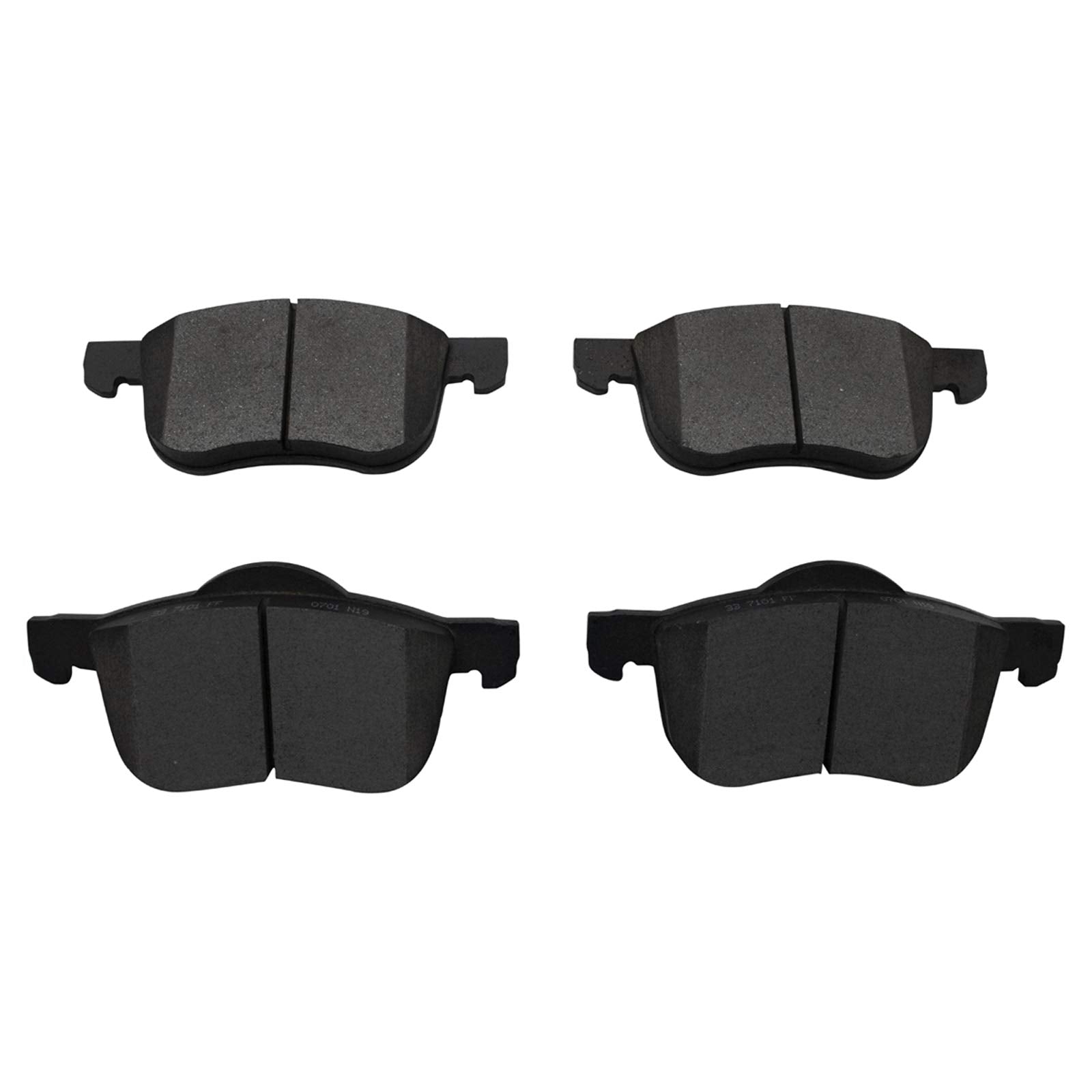 TRQ Front Brake Pads Ceramic Compatible with 2001-2009 Volvo S60 1999-2006 S80 2001-2007 V70 2003-2007 XC70