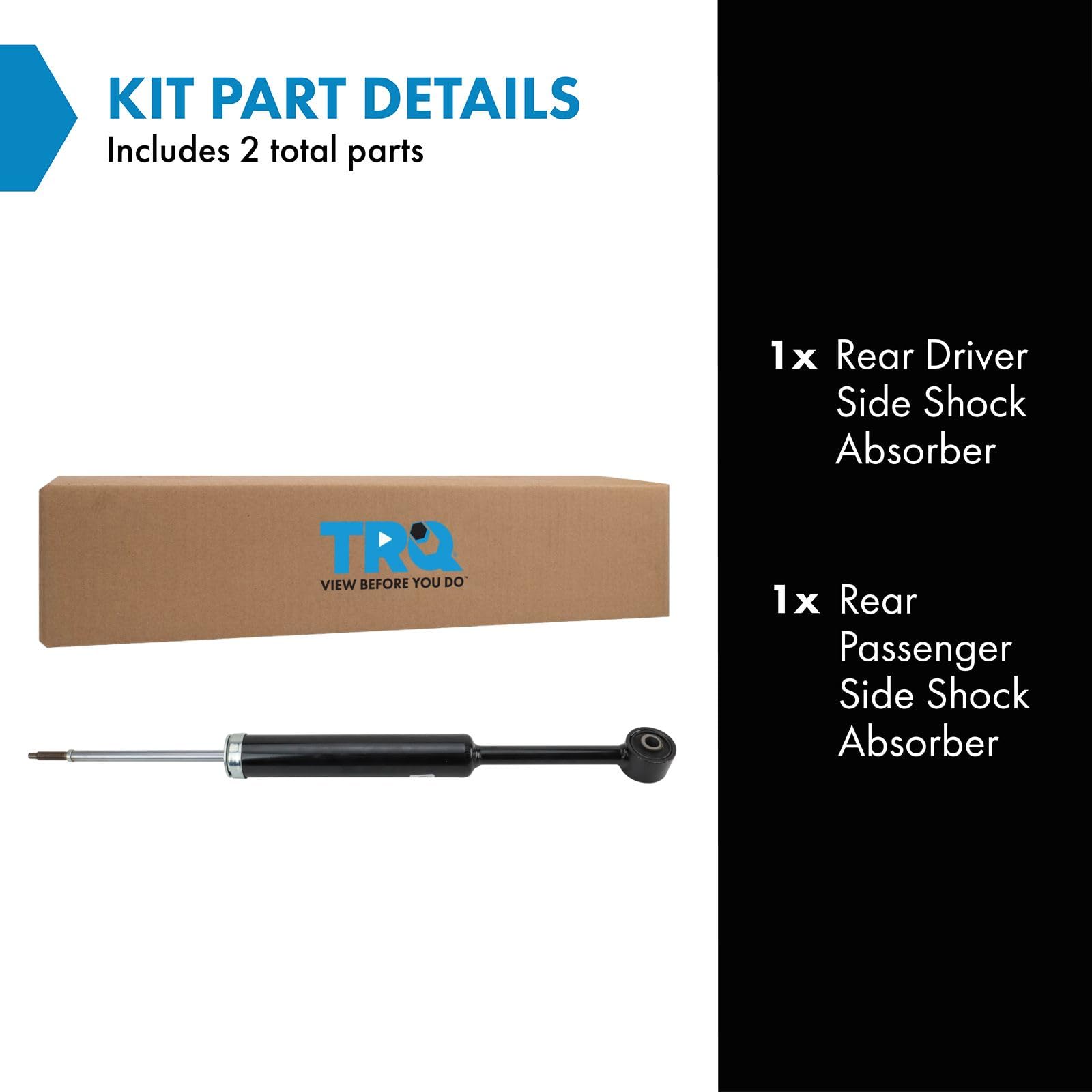 Trq Rear Shock Absorber Set Compatible With 2006-2013 Volvo C70