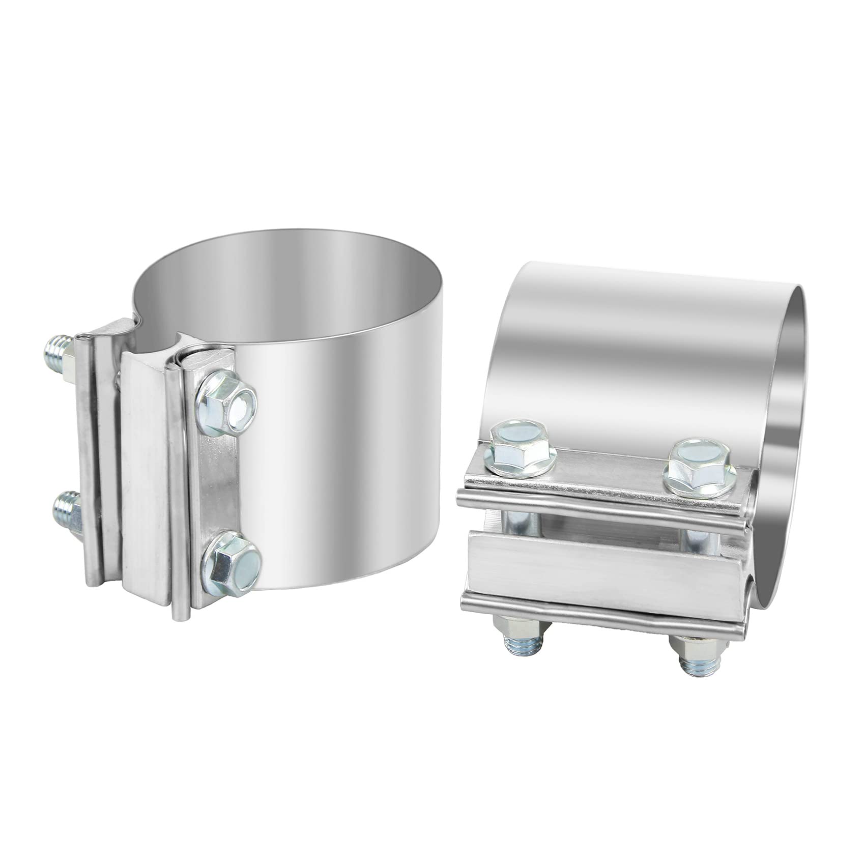 3.5 Inch 3.5' Butt Joint Exhaust Band Clamp Sleeve Stainless Steel 2Pcs