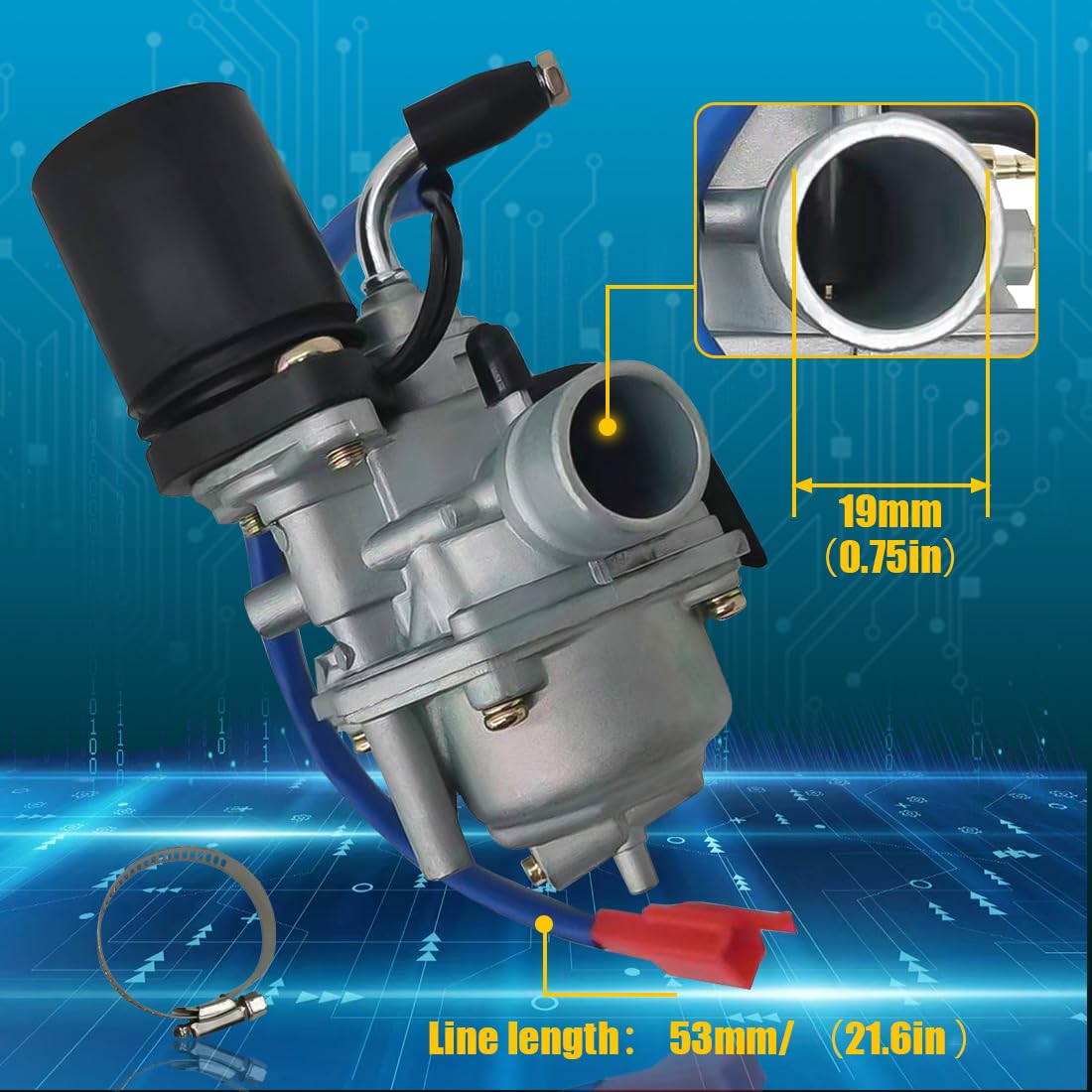 Oripo Carburetor W/Air Filter Eton Viper 50Cc 90Cc 100Cc 2-Stroke Rxl50 Rxl90 (Fits: Viper 90 Rxl90)