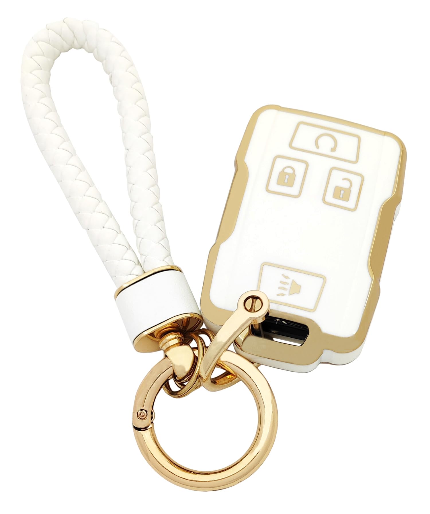 Arruweer Key Fob Cover For Chevy Gmc Soft Tpu Smart Key Case Holder Compatiable With Chevrolet Chevy Silverado Suburban Tahoe Co