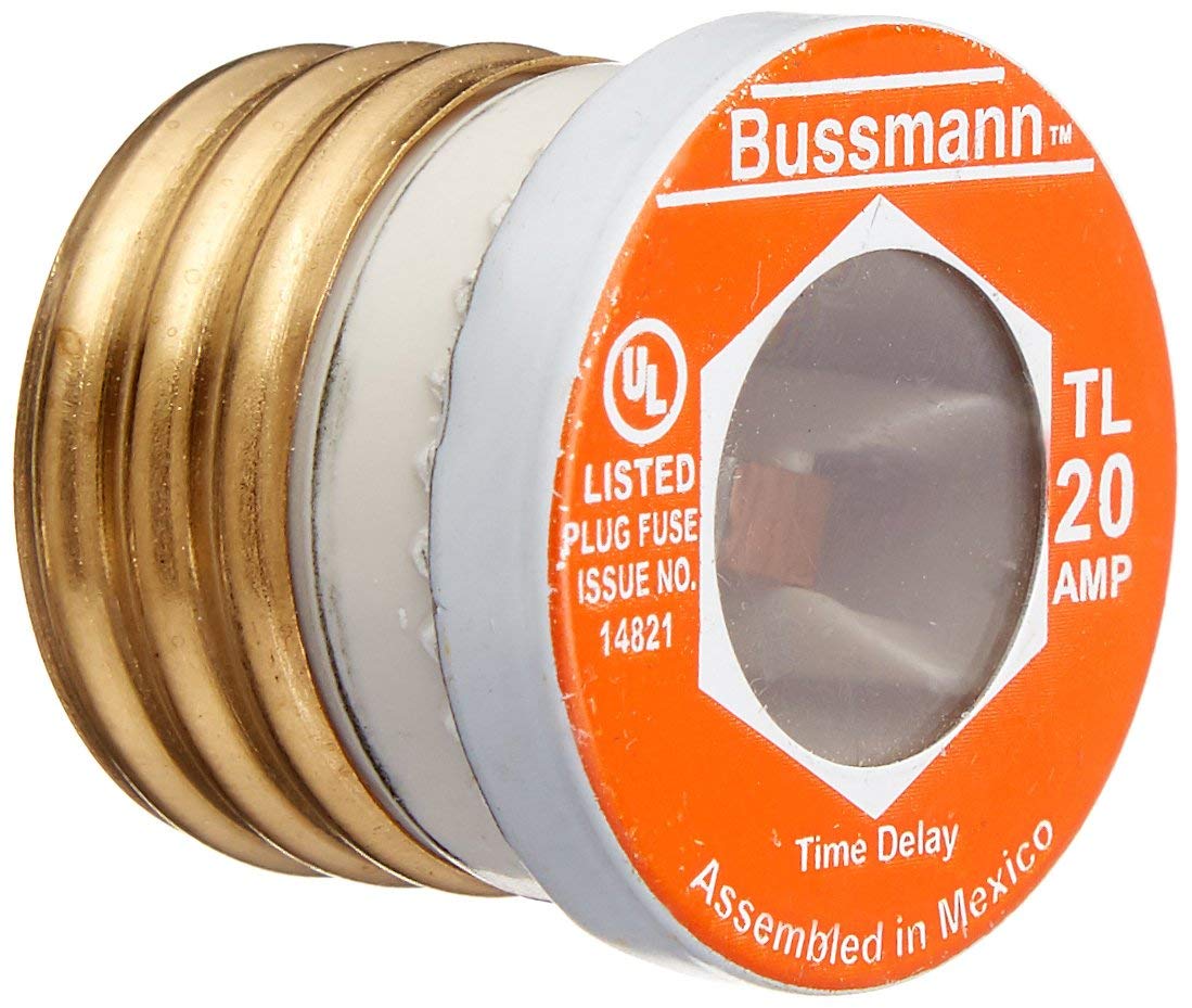 Bussman BP/TL-20 20 Amp Time Delay Plug Fuses 3 Count