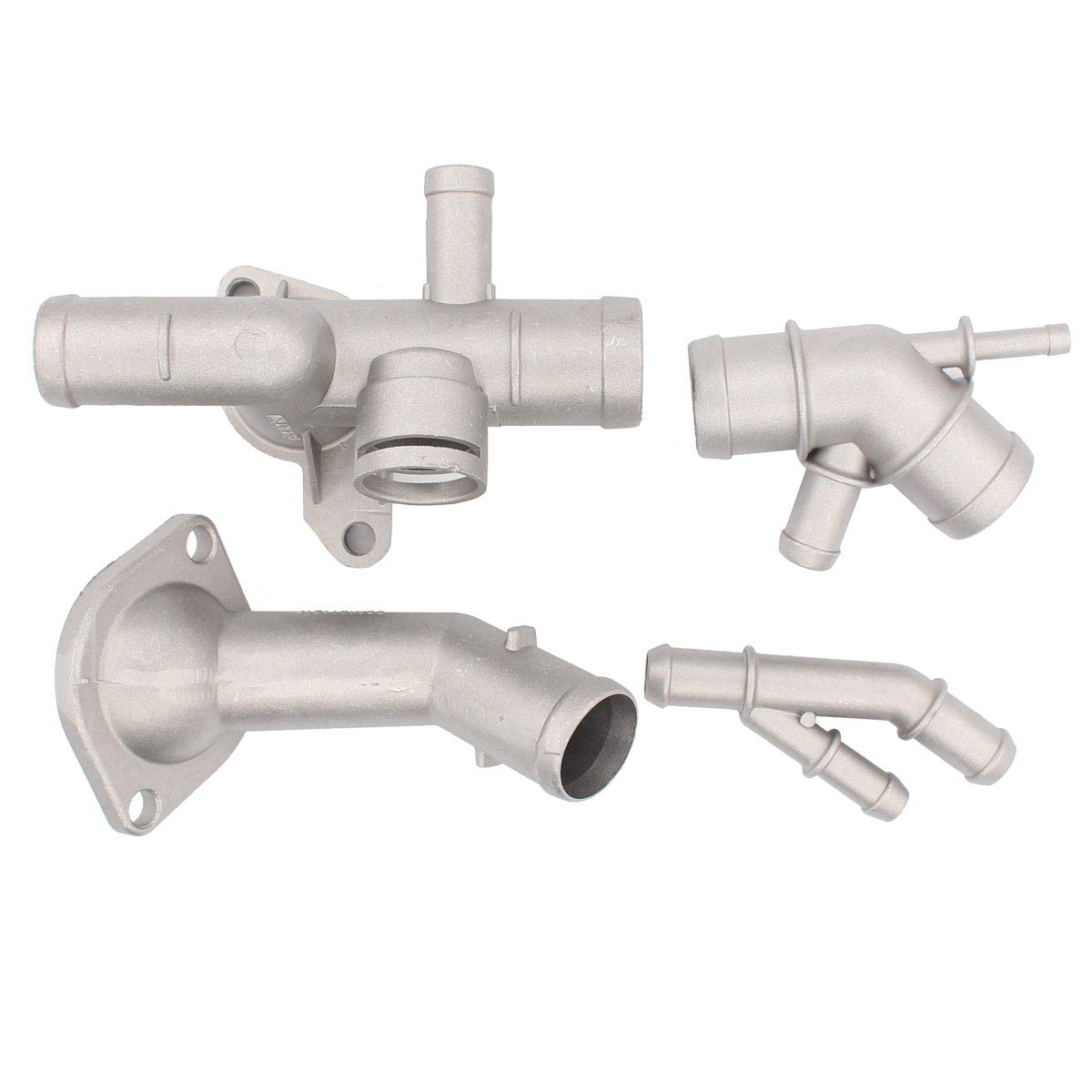 Newyall Cast Aluminum Thermostat Housing Cover Coolant Flange Cooling Hose Water Distribution Pipe Upgrade Kit For Vw Mk4 Golf J