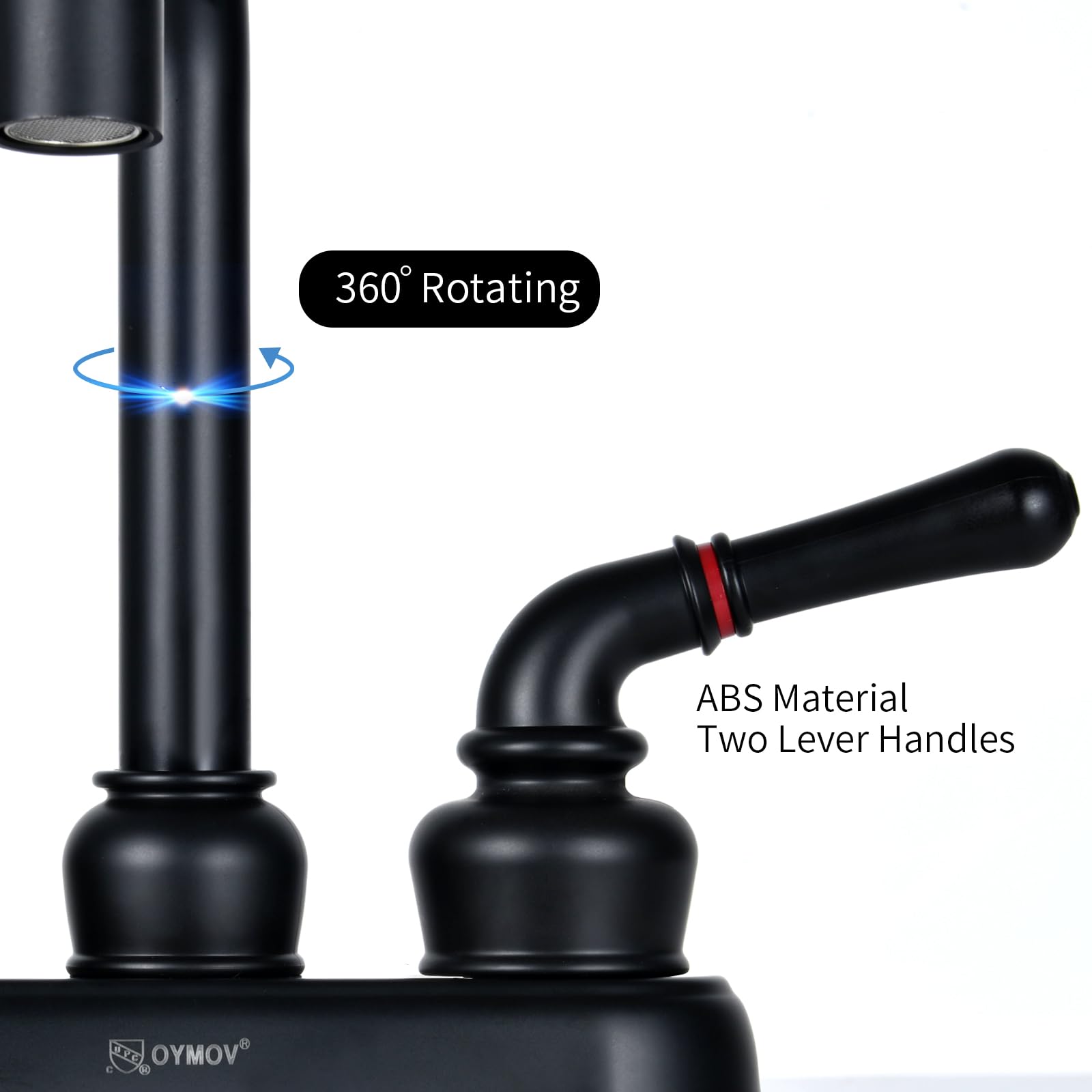 Rv Bathroom Sink Faucet Matte Black - Rv Sink Faucet For Bathroom Faucet Replacement For Rvs, Campers, Fifth Wheels, Motor Homes