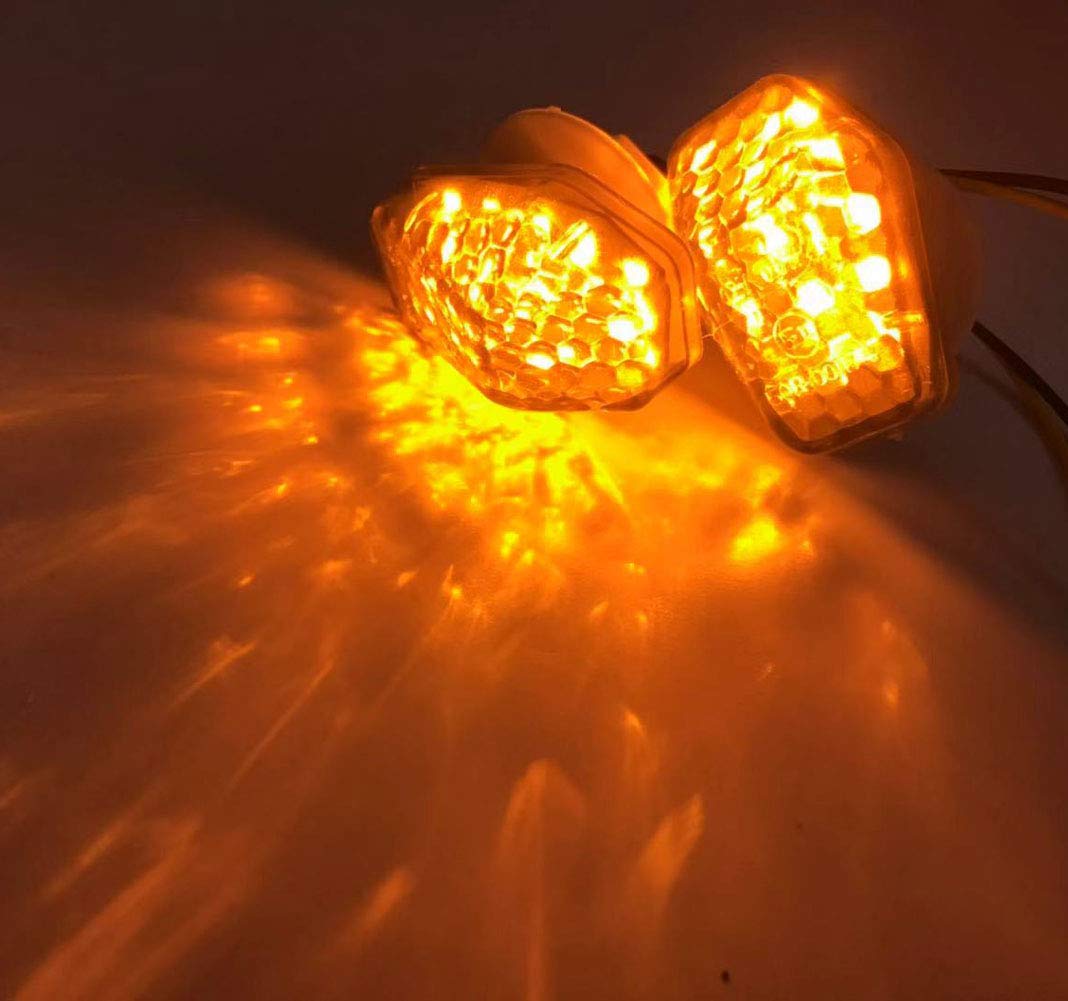 SAMDO A Pair Motorcycle Smoke LED Indicator Blinker Turning Light Flush Mount Turn Signal Light For Suzuki SV650 650S SV650 GSX-