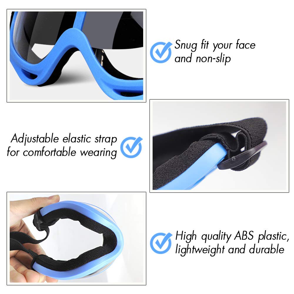 Pokonboy 2 Pack Protective Goggles/Safety Glasses/Motorcycle Eyewear With Bandanas - Compatible With Nerf Game Battle For Kids (