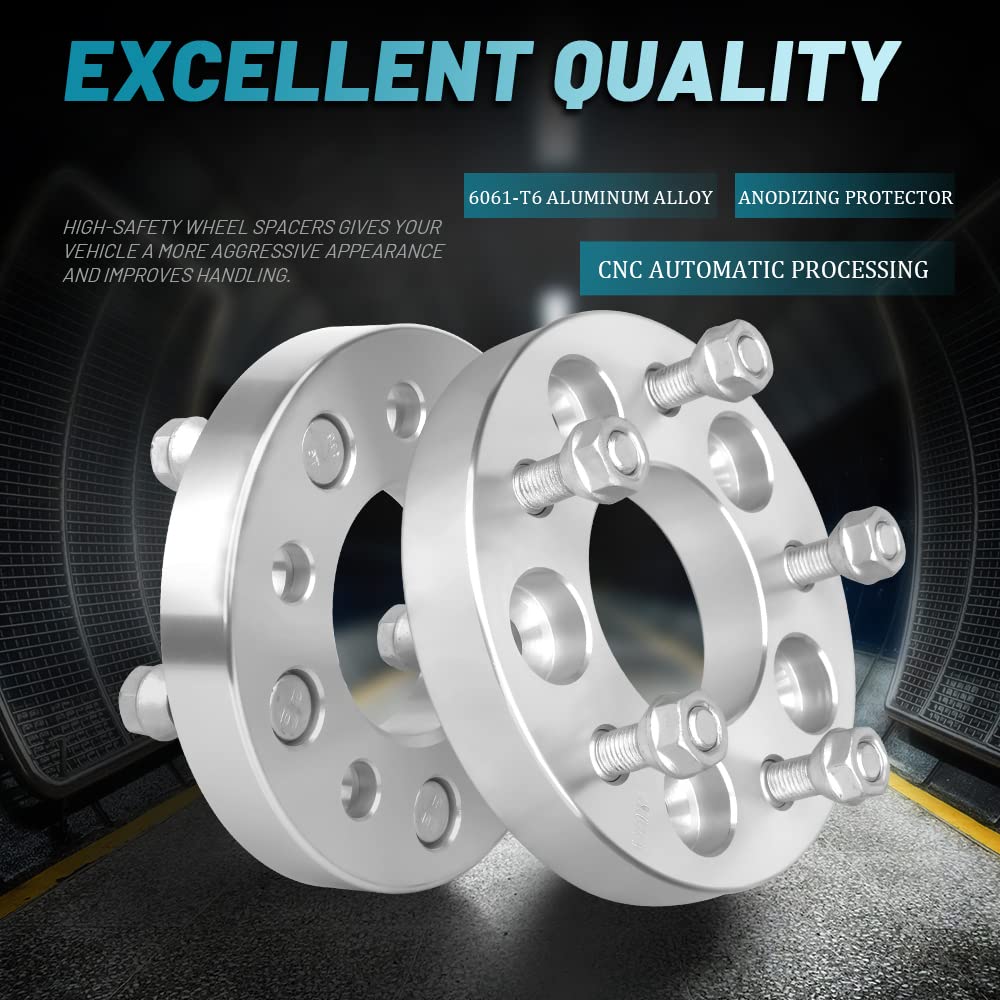 IRONTEK 1'' Wheel Adapters & Spacer 5x4.5 to 5x4.75 (74mm Bore, 12x1.5 Studs) Wheel Adapters (Change Your Bolt Pattern) FIT Chev