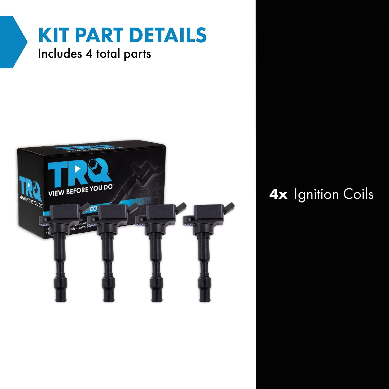 Trq Ignition Coil Set Compatible With 2015-2020 Hyundai Elantra 2018-2021 Kona 2015-2017 Sonata 2019-2021 Veloster 2017-2023 Kia