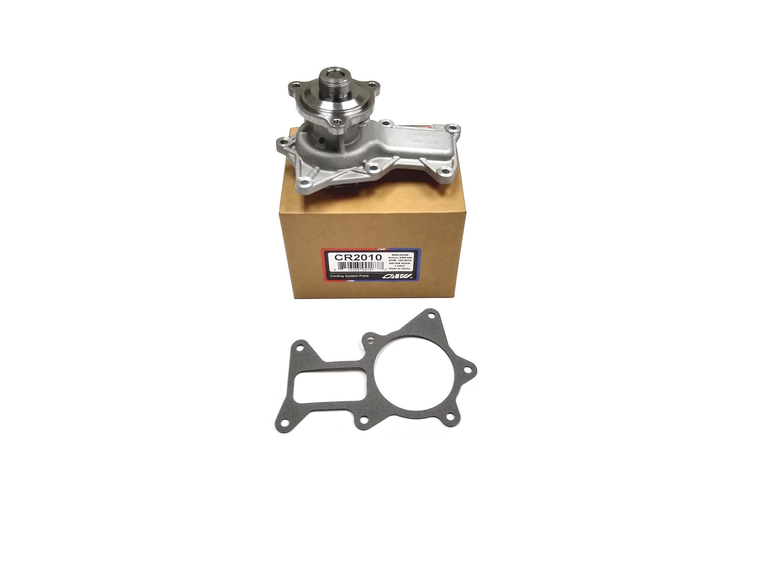 OAW CR2010 Water Pump for 3.8L-V6 OHV Engine on (2007 2008 2009 2010 2011) Jeep Wrangler Replace OEM# 4666044AA, 4666044BA