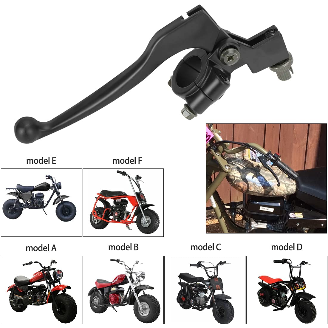 FVRITO Left Brake Clutch handle Lever perch for 196cc 6.5HP Massimo MB200 Baja Heat Warrior MB165 MB200 Hensim TrailMaster Doodl