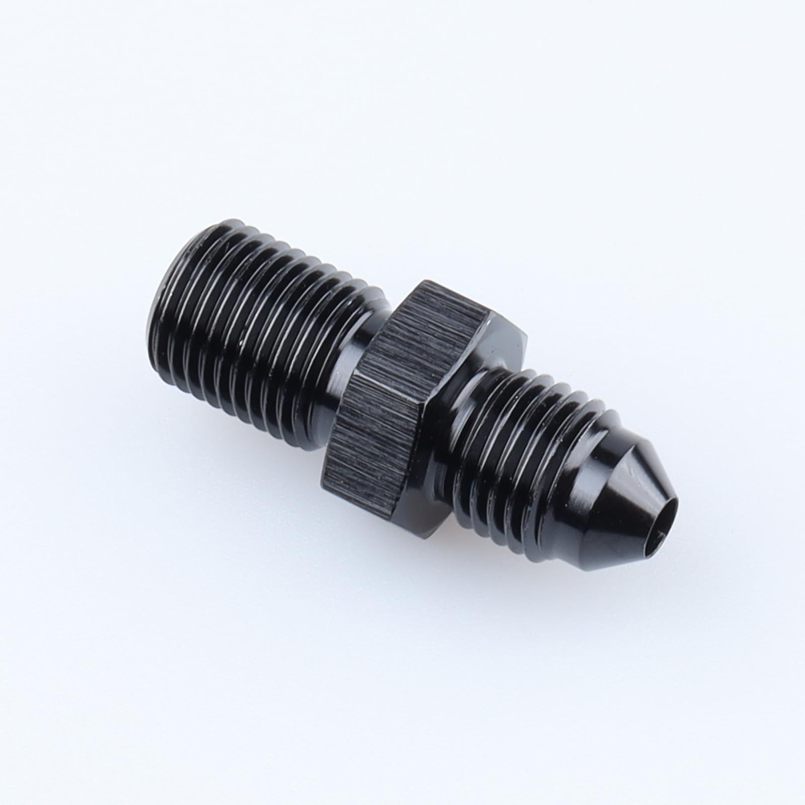 AC PERFORMANCE Male M14 x 1.5 Metric Thread to -6 AN Flare Adapter Aluminum Black