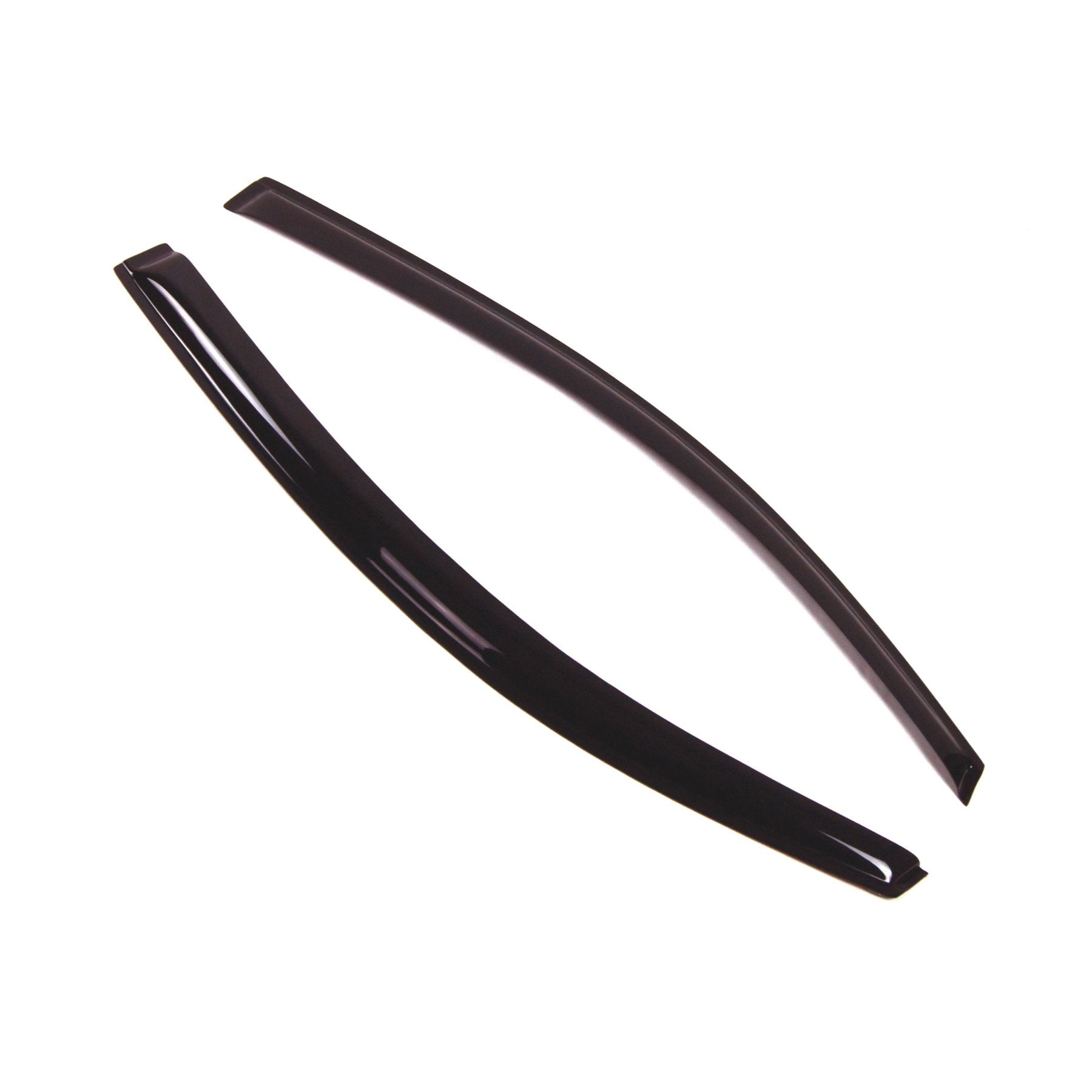 Tuningpros Wd2-138 Dark Smoke 2 Pcs Set Window Visor (Outside Mount) Deflector Rain Guard Compatible With 2011-2016 Fiat Fiat 50