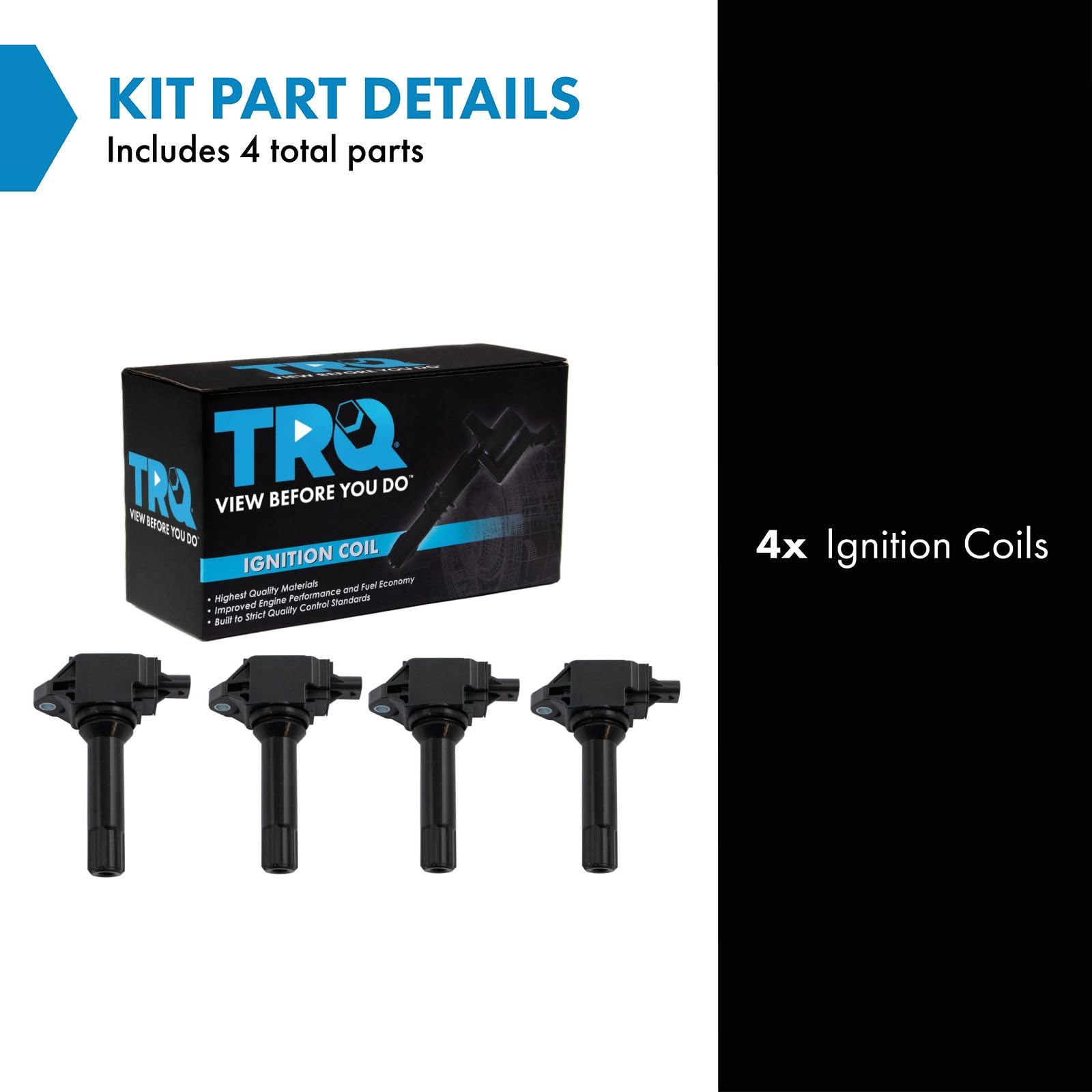 Trq Ignition Coil Set Compatible With 2013-2014 Scion Fr-S Subaru Brz 2014-2016 Forester 2013-2015 Impreza Legacy Outback Xv Cro