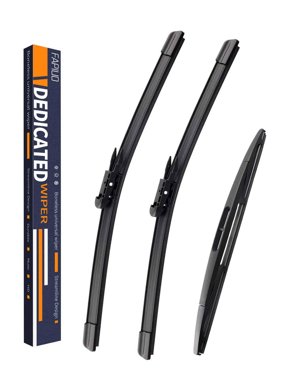 Replacement For Chevrolet Aveo 2012-2017, Chevrolet Sonic 2012-2017, Holden Barina 2011-2017 Silent Wipers -Fapiuo Front And Rea