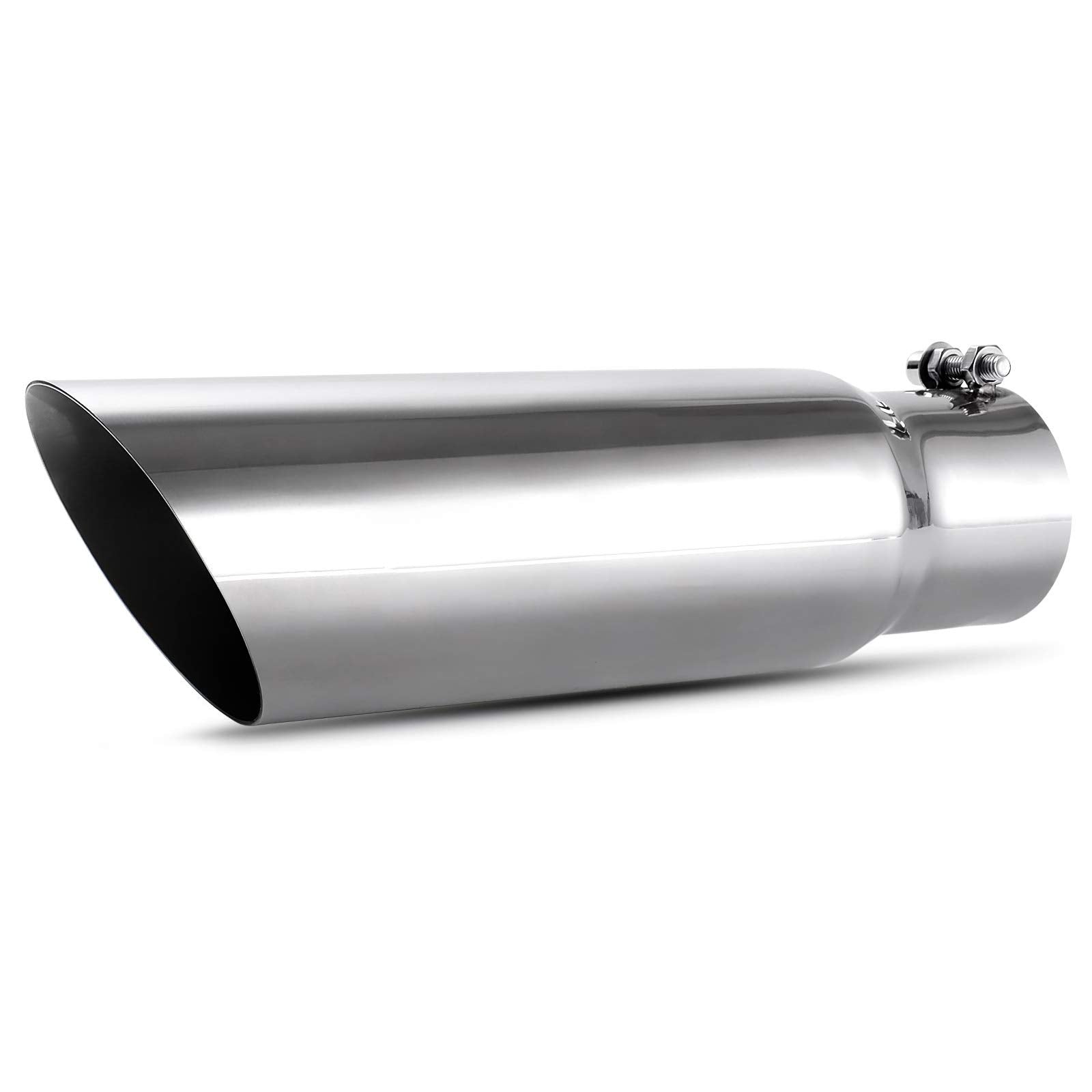 AUTOSAVER88 2.75 Inch Inlet Exhaust Tip, 2.75'' Inlet 3.5'' Outlet 12'' Overall Length Stainless Steel Exhaust Tail Tip for 2 3/