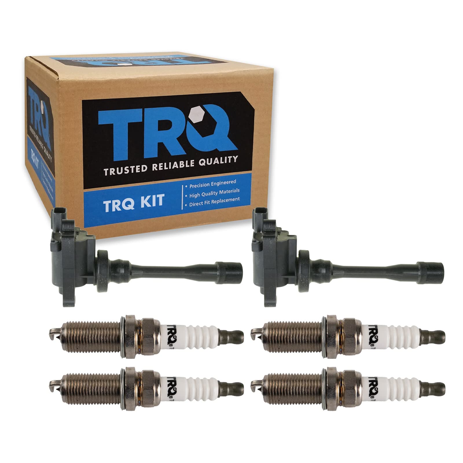 Trq Ignition Kit Ignition Coil Spark Plugs Compatible With 2000-2005 Mitsubishi Eclipse 1998-2003 Galant 2002-2007 Lancer 1997-2