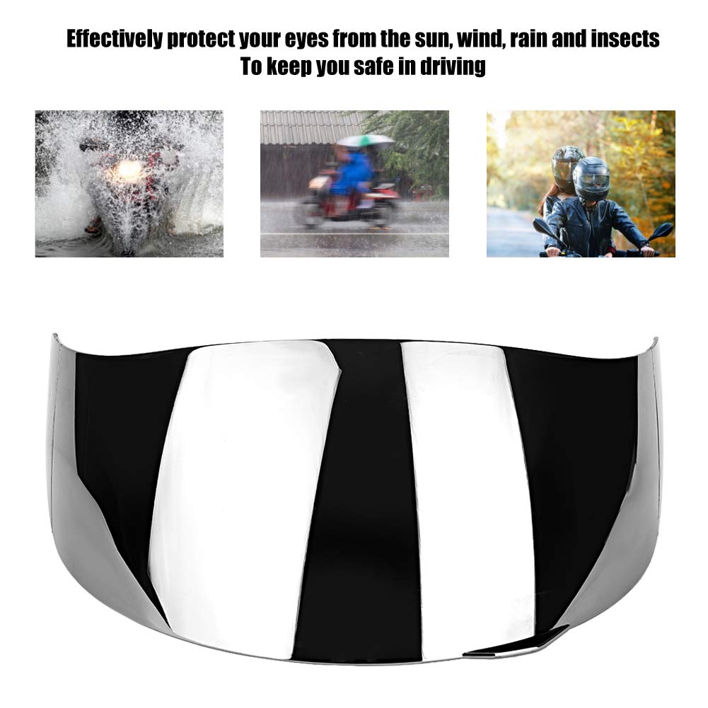 Helmet Lens Visor, Motorcycle Wind Shield Open Face Helmet Lens Visor Shield Full Face Fit For Agv K1 K3 Sv K5 K5-S(Silver)