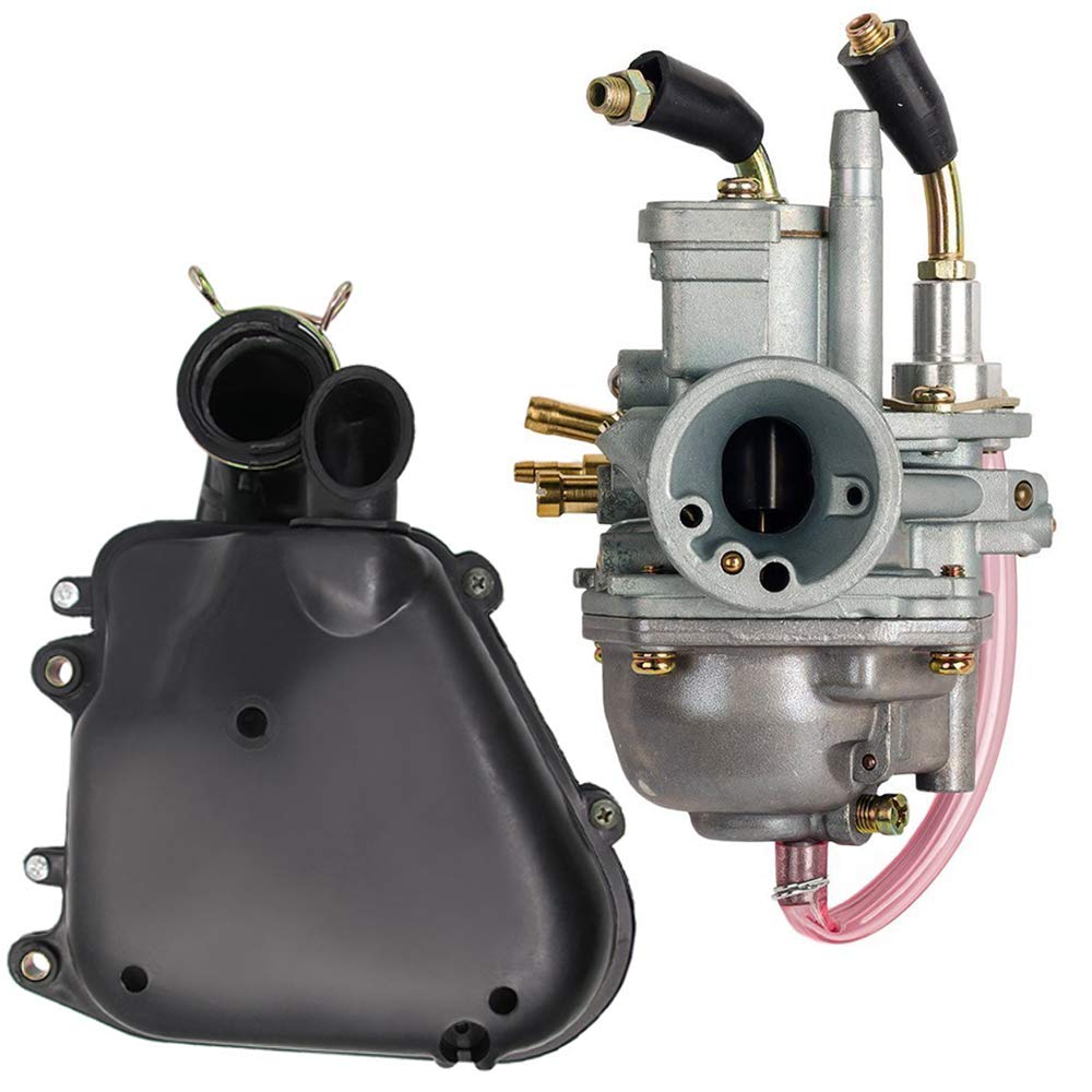 Carburetor + Air Filter Box Assembly Housing Kit For Polaris Predator 90 Manual Choke 90Cc Carb Sportsman 90 Yamaha Jog 90 100 90Cc 100Cc 4Dm Scrambler 90 2001-2003,By Liyyoo