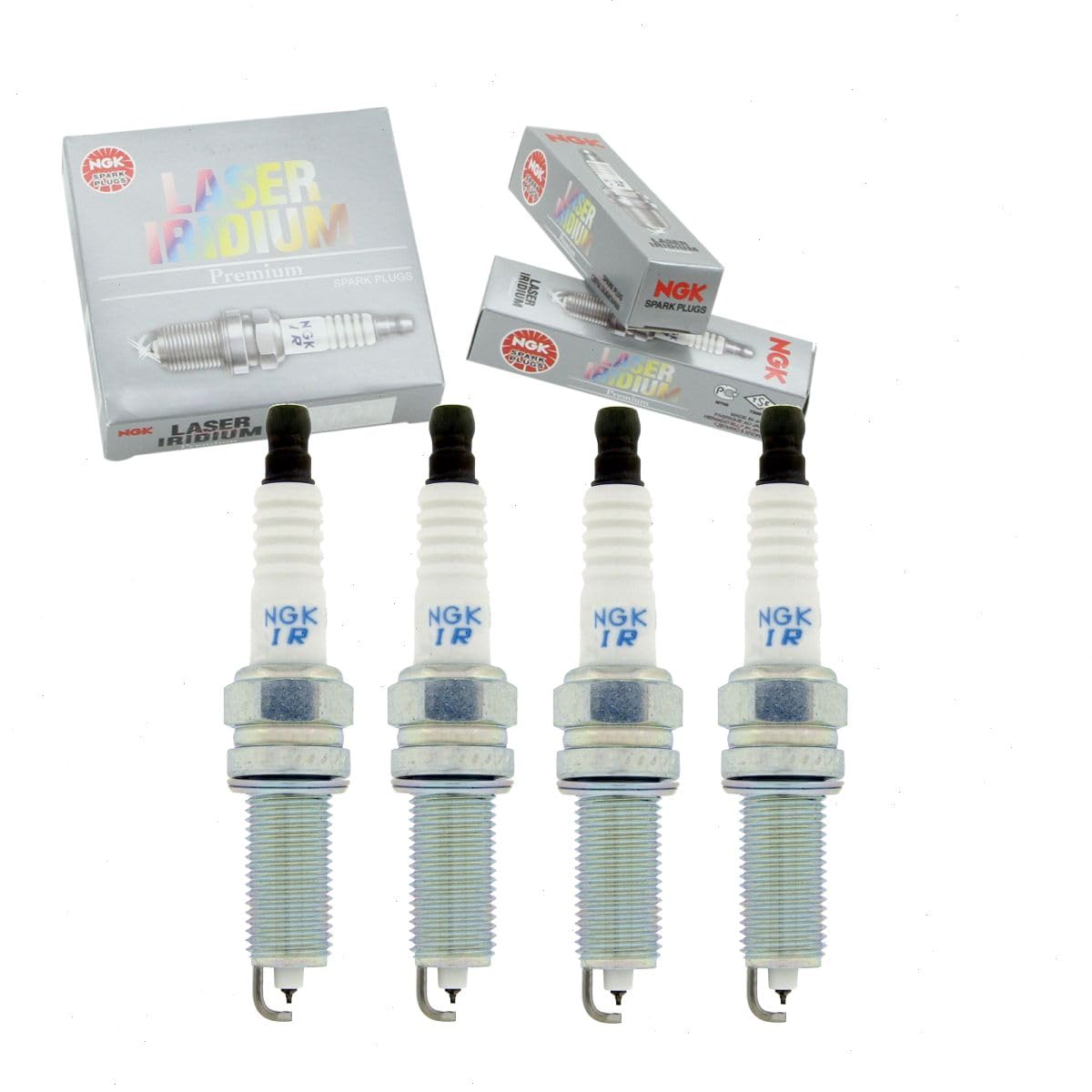 4 pc NGK Laser Iridium Spark Plugs compatible with Hyundai Sonata 2.4L L4 2015-2019