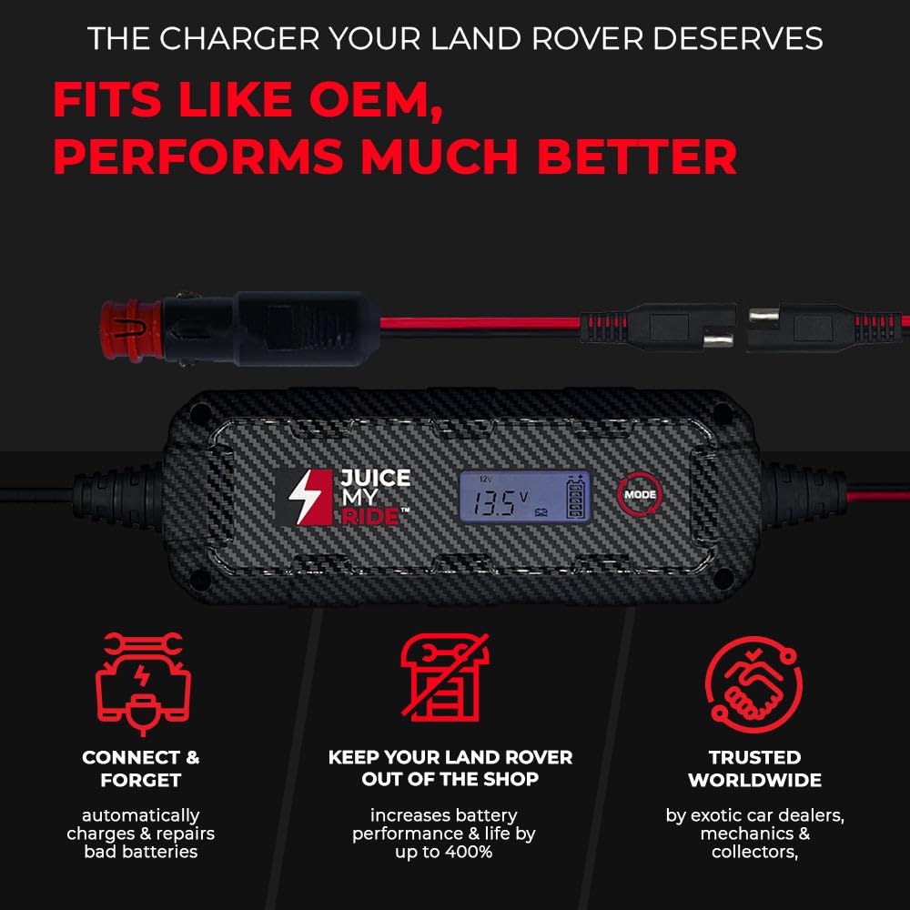 Jmr Battery Charger For Land Rover Defender Discovery Range Rover All Models Trickle Charger Conditioner Maintainer (Add Lithium Mode)