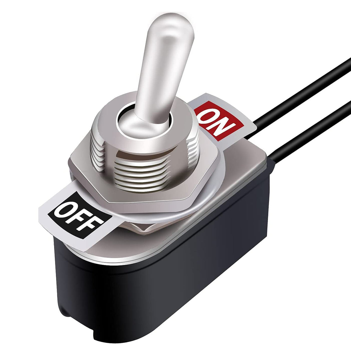Twtade Mini Toggle Rocker Switch 2 Pin On/Off Latching Ac 6A/125V 3A/250V Spst H WBCARB08PY2LPXW