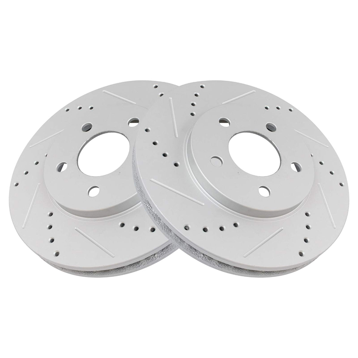 Trq Front Performance Brake Rotors Set Premium G-Coated Compatible With 2005-2010 Ford Mustang