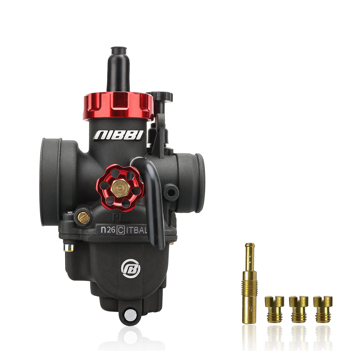 Nibbi 26Mm Carburetor With Carb Jets For 4 Stroke 150Cc-200Cc Engines Motorcycle, Fit For Yamaha Blaster 200 Honda Apollo Dirt B