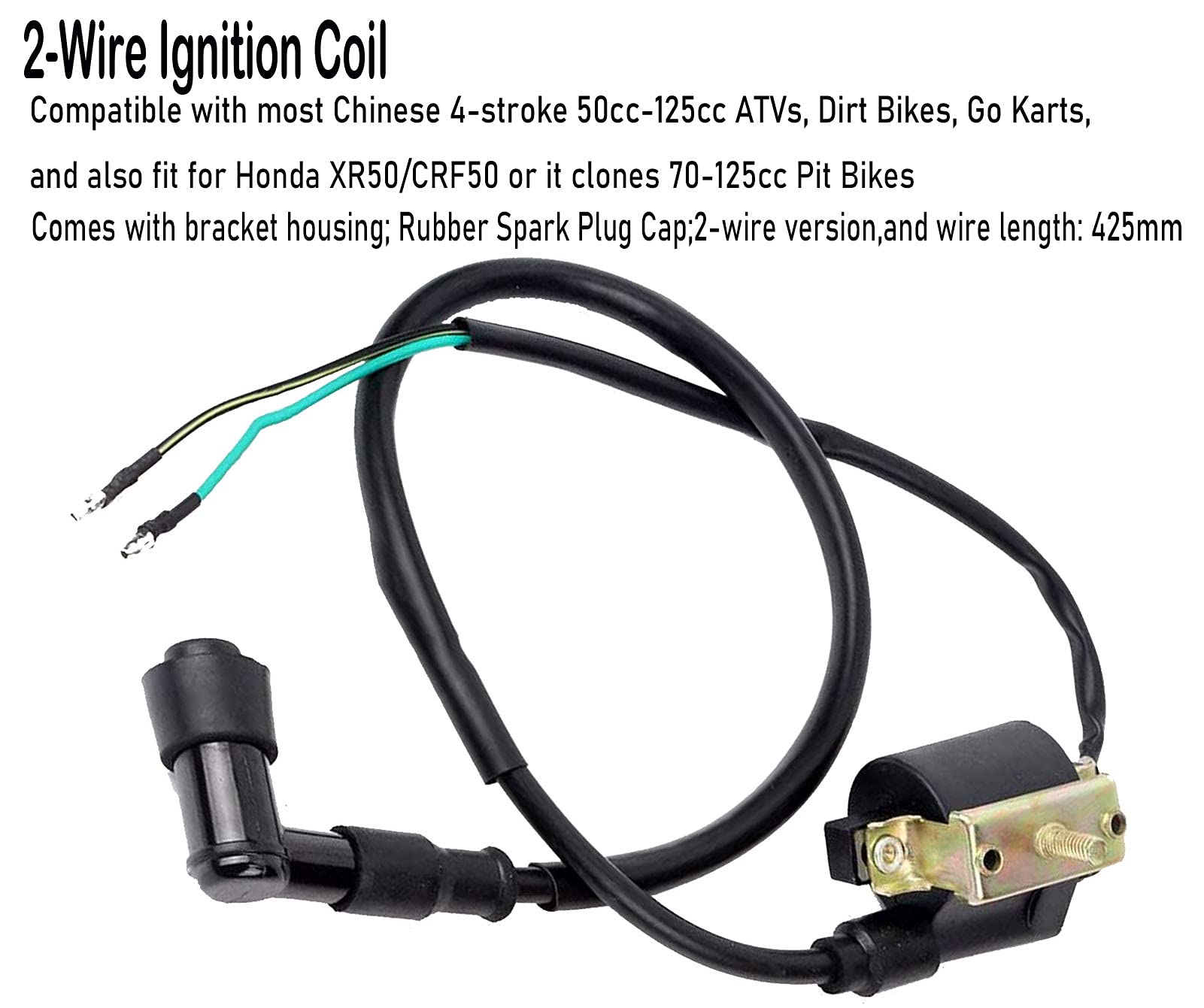 Complete Wiring Harness Kit Atv Wire Harness For Taotao Chinese 4 Wheeler 50Cc 70Cc 110Cc 125Cc Pit Quad Dirt Bike Parts With Electrics Stator Coil Cdi Solenoid Relay By Bootop Pin