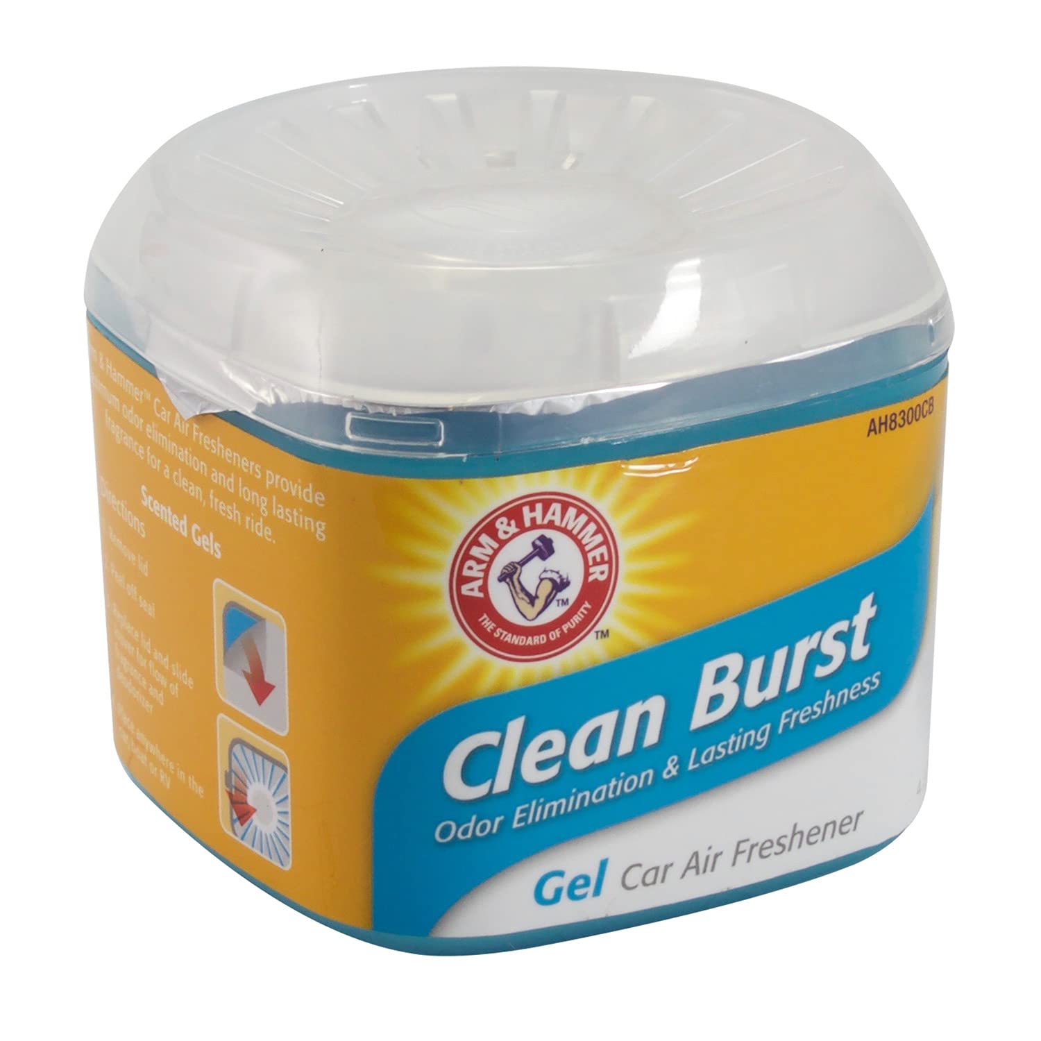 Arm & Hammer Ah8300Cb 4.5Oz Gel Air Freshener, Clean Burst, 1 Pack