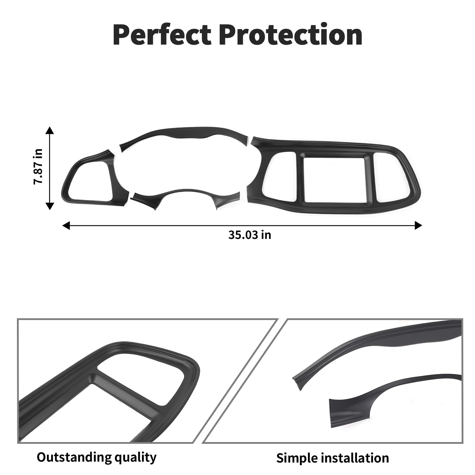 Voodonala Center Consoles Dash Board Dashboard Instrument Protecter Cover Trim Garnish Panel For Dodge Challenger Interior Acces