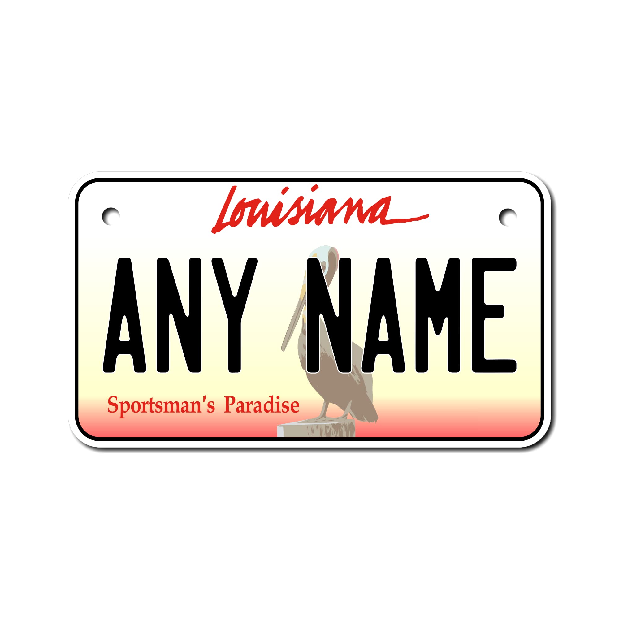 Teamlogo - Personalized Louisiana License Plate - Custom Aluminum Name, Text, Or Number Plate - Customized Golf Cart Accessories