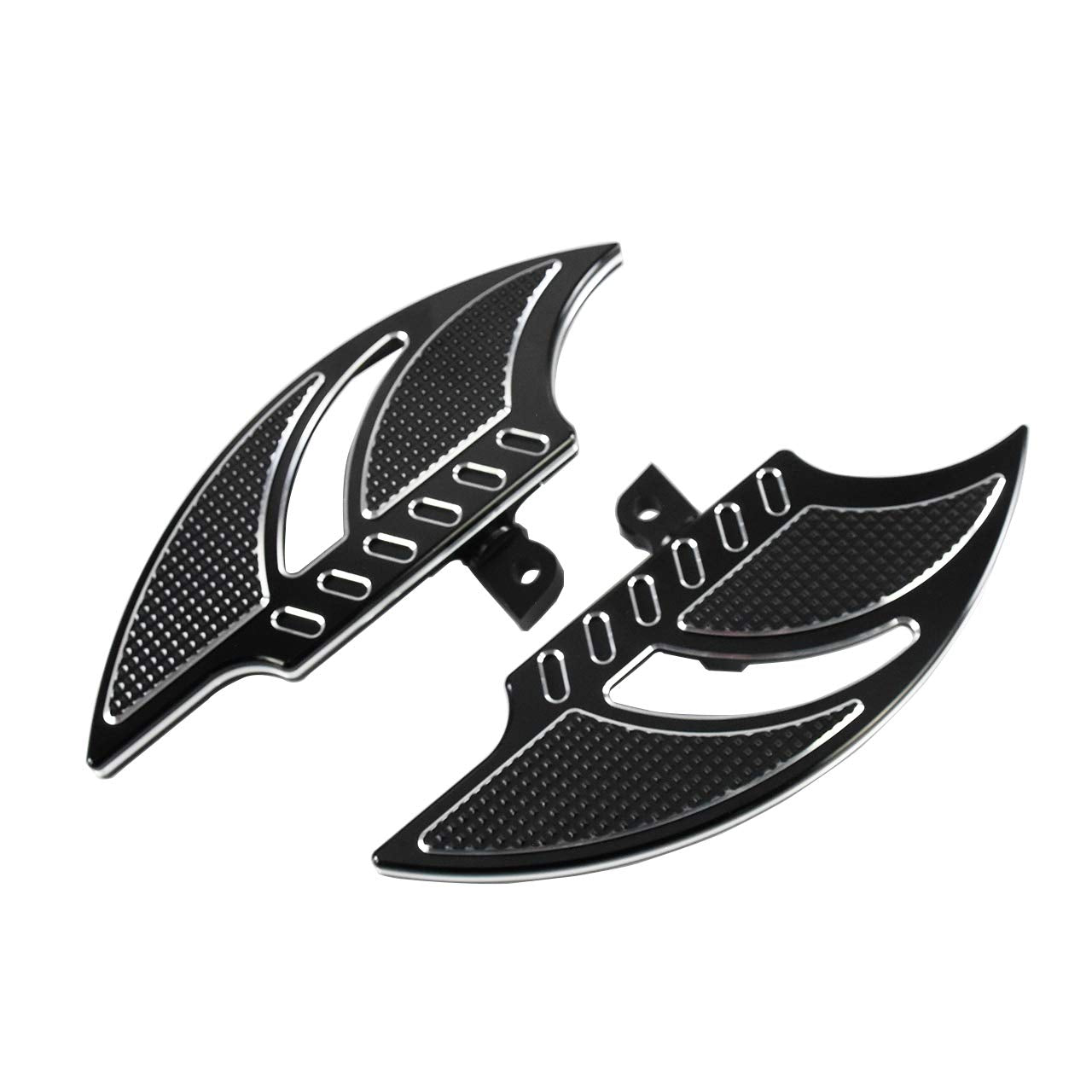 HDBUBALUS Motorcycle Floorboards Aluminum Male Mount Foot Pegs Floor Board Black Fit for Harley Touring Electra Glide Road Glide