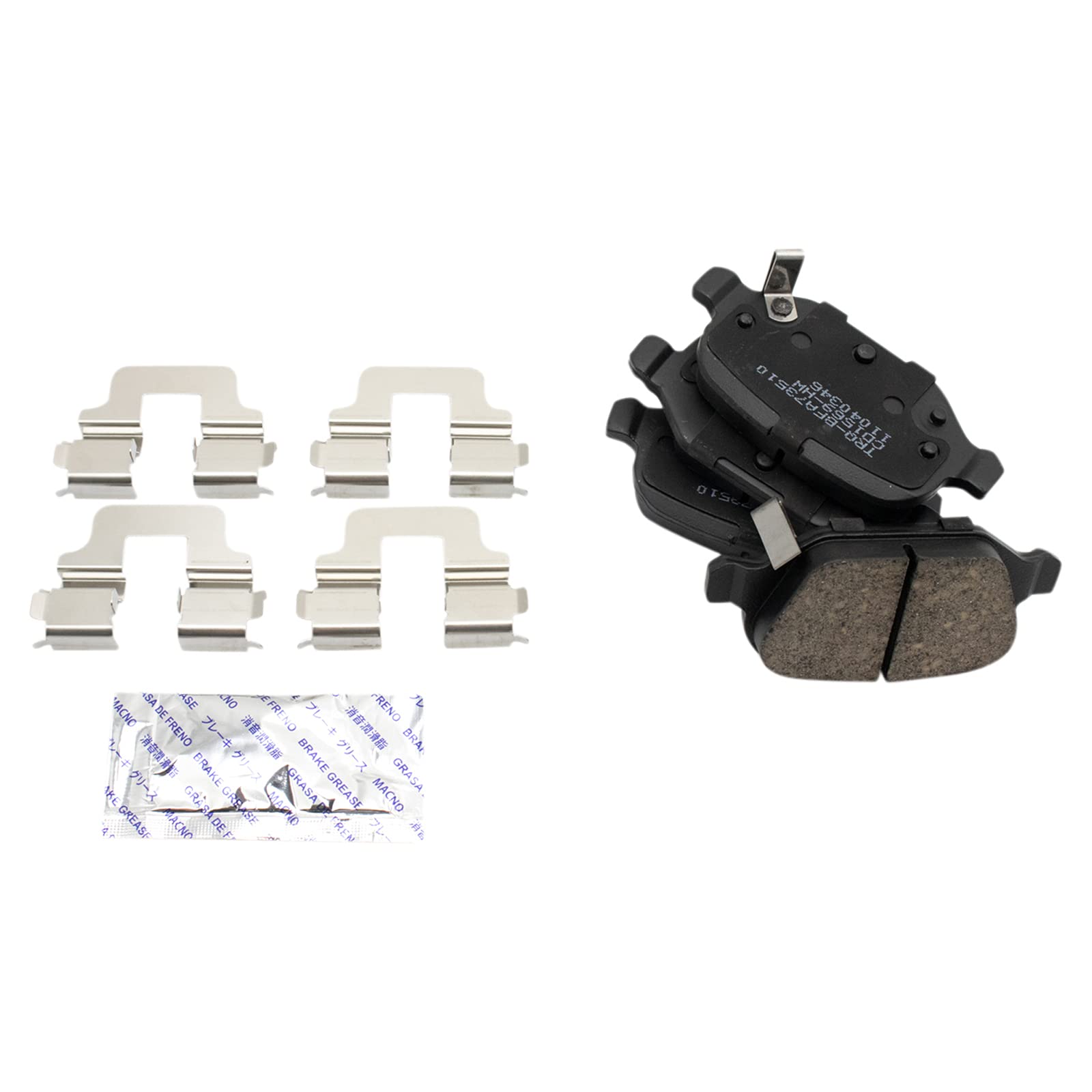 Trq Rear Brake Pad & Rotor Kit Brake Pads Brake Rotor Ceramic Solid Premium G-Coated Compatible With 2012-2019 Fiat 500