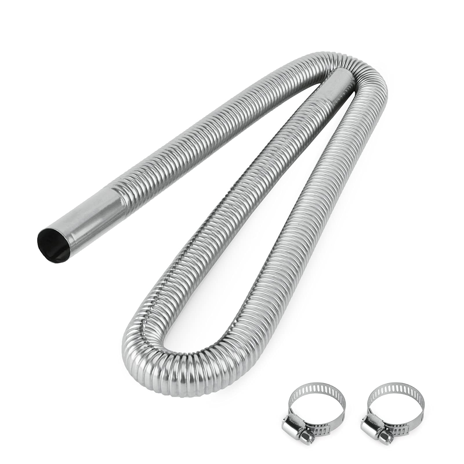 1 Inch Stainless Steel Exhaust Pipe Parking Air Heater Fuel Tank Diesel Gas Vent Hose Length 120Cm