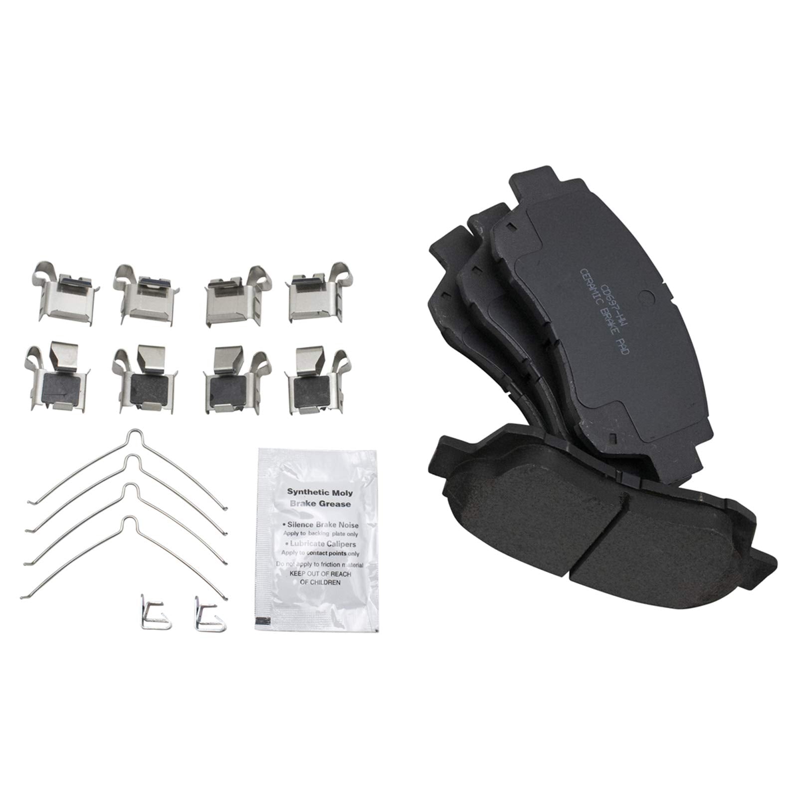 TRQ Front Brake Pads Ceramic Compatible with 1996-1998 Lexus SC300 1995-1997 Toyota Avalon 1996-2001 Camry 1998-1999 Celica 1998