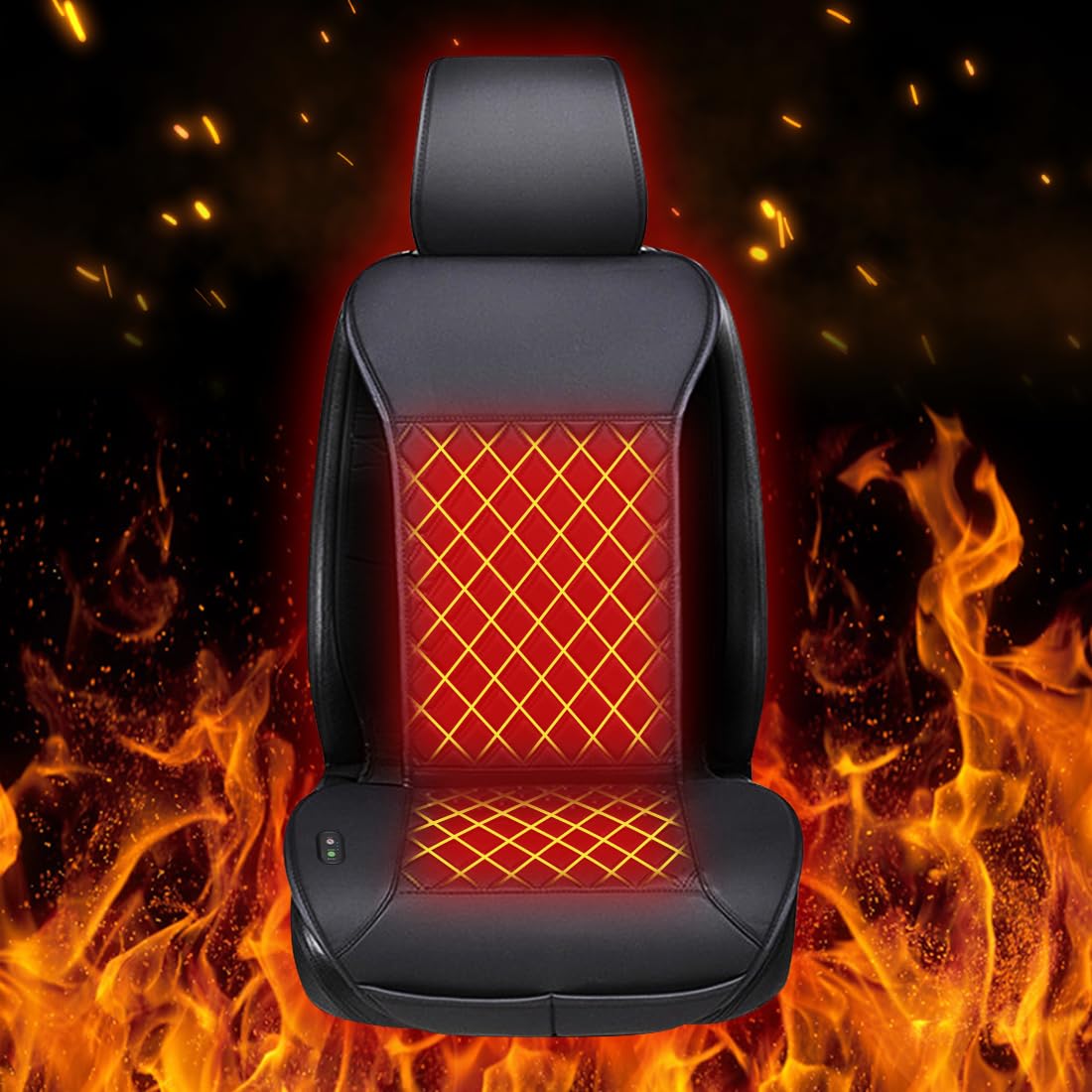 Lusrait Universal Seat Cushion, Comfortable Seat Cover With Full Back Support In Winter