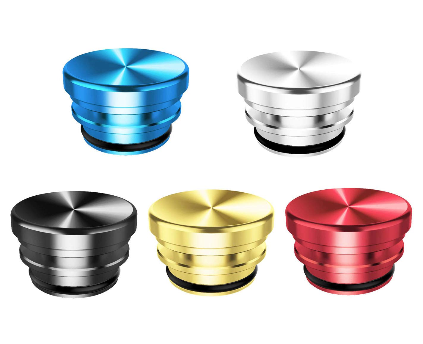 Aluminum Cigarette Lighter Socket Cover Cap. Universal Waterproof Dustproof Plug For Car Power Port Outlet(Red-Smile)