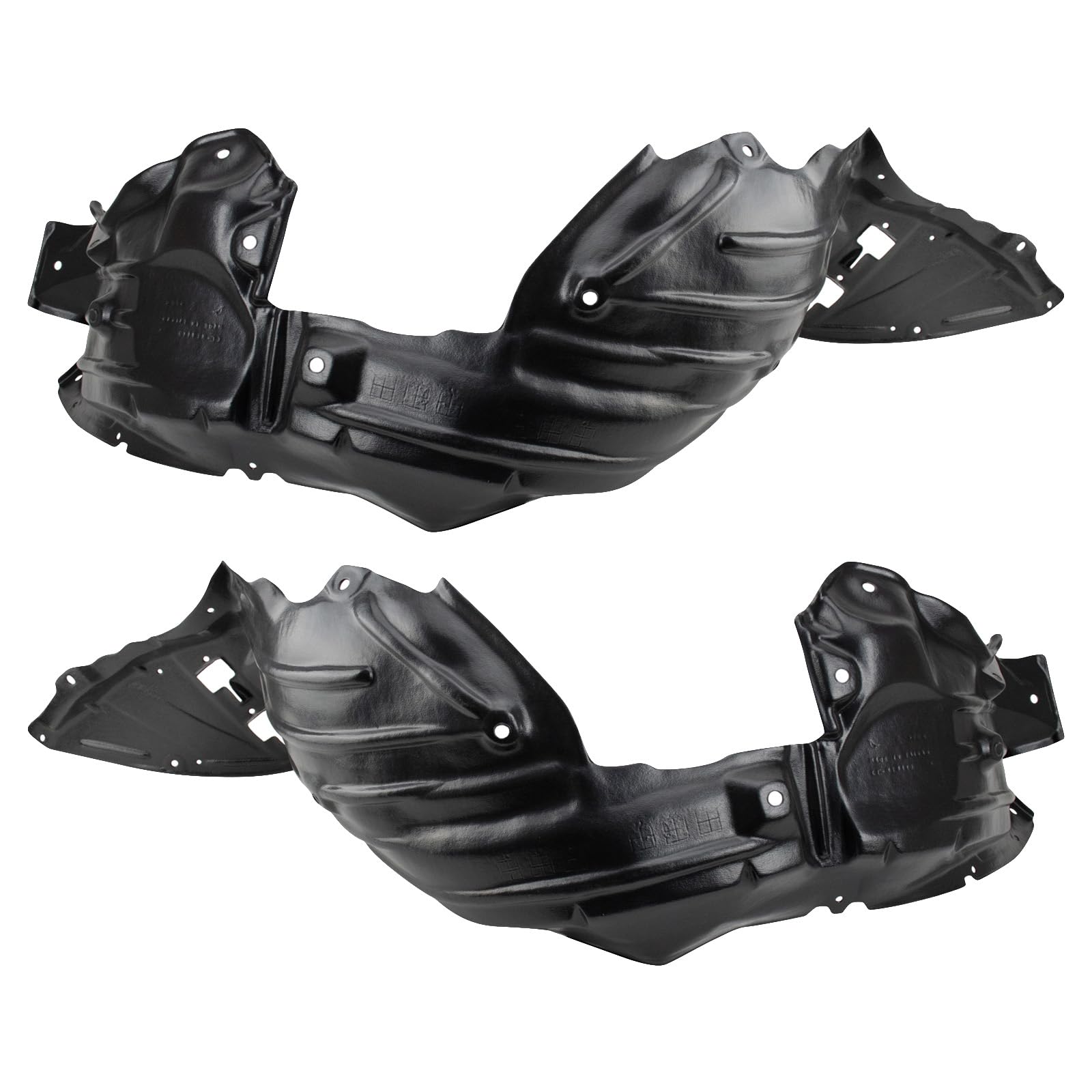 Trq Front Inner Fender Liner Set Compatible With 2014-2018 Mazda 3 Ma1248145 Ma1249145