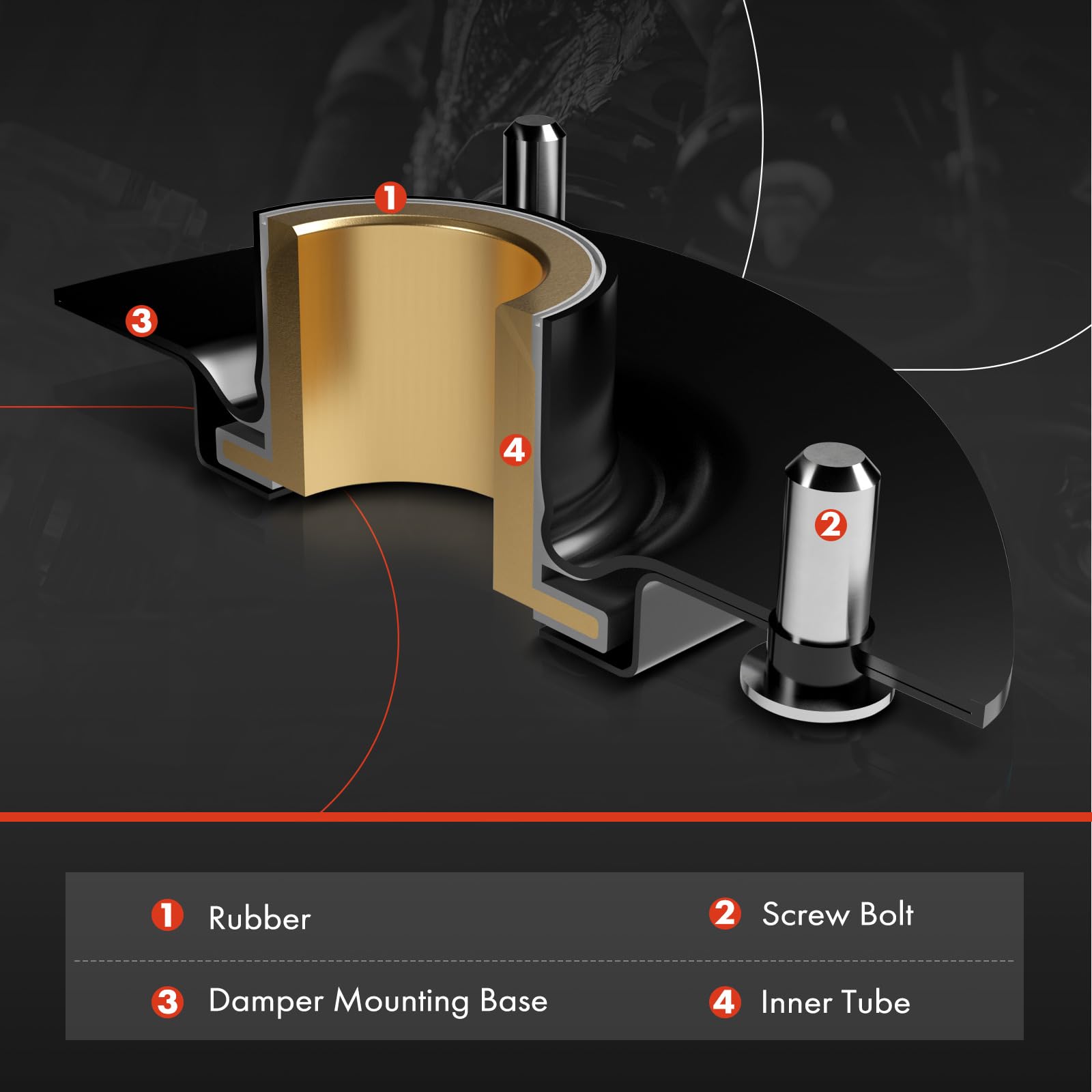 A-Premium Front Driver Or Passenger Side Suspension Strut Mount Compatible With Ford Edge Mustang 2011-2014 Lincoln Mkx 2011-201