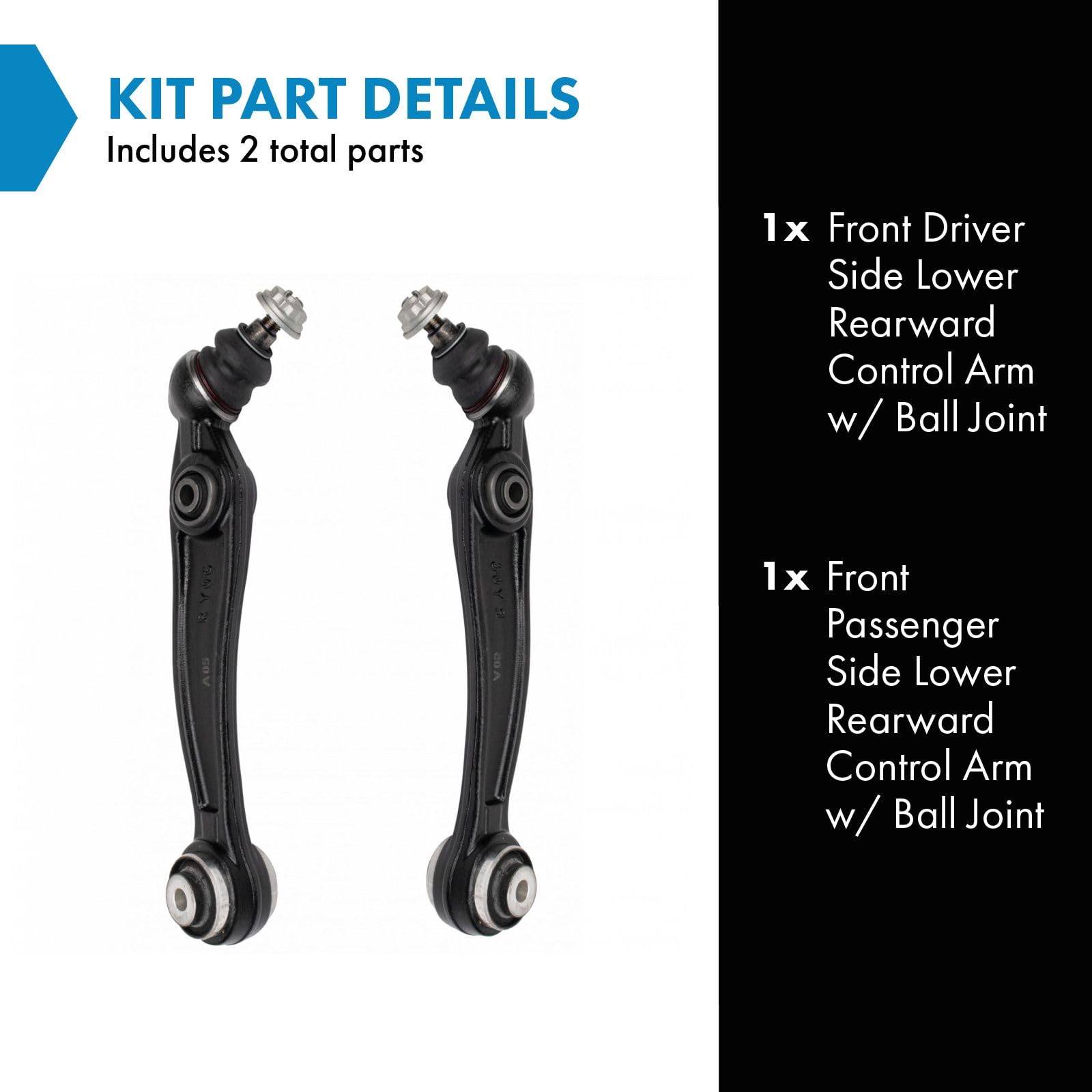 Trq Front Lower Control Arm With Ball Joint Set Compatible With 2014-2018 Bmw X5 2015-2019 X6