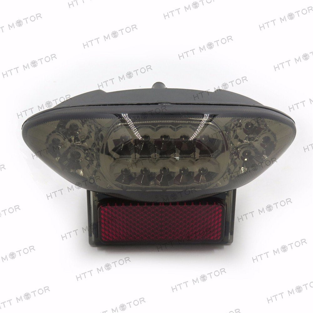 Httmt Mt031A- Custom Smoke Lens Led Brake Tail Light W/Integrated Turn Signals Indicators Compatible With 1999-2007 Suzuki Hayabusa Gsxr1300 2003-2006 Katana 600/750 2003-2006 Gsx-F 600/700
